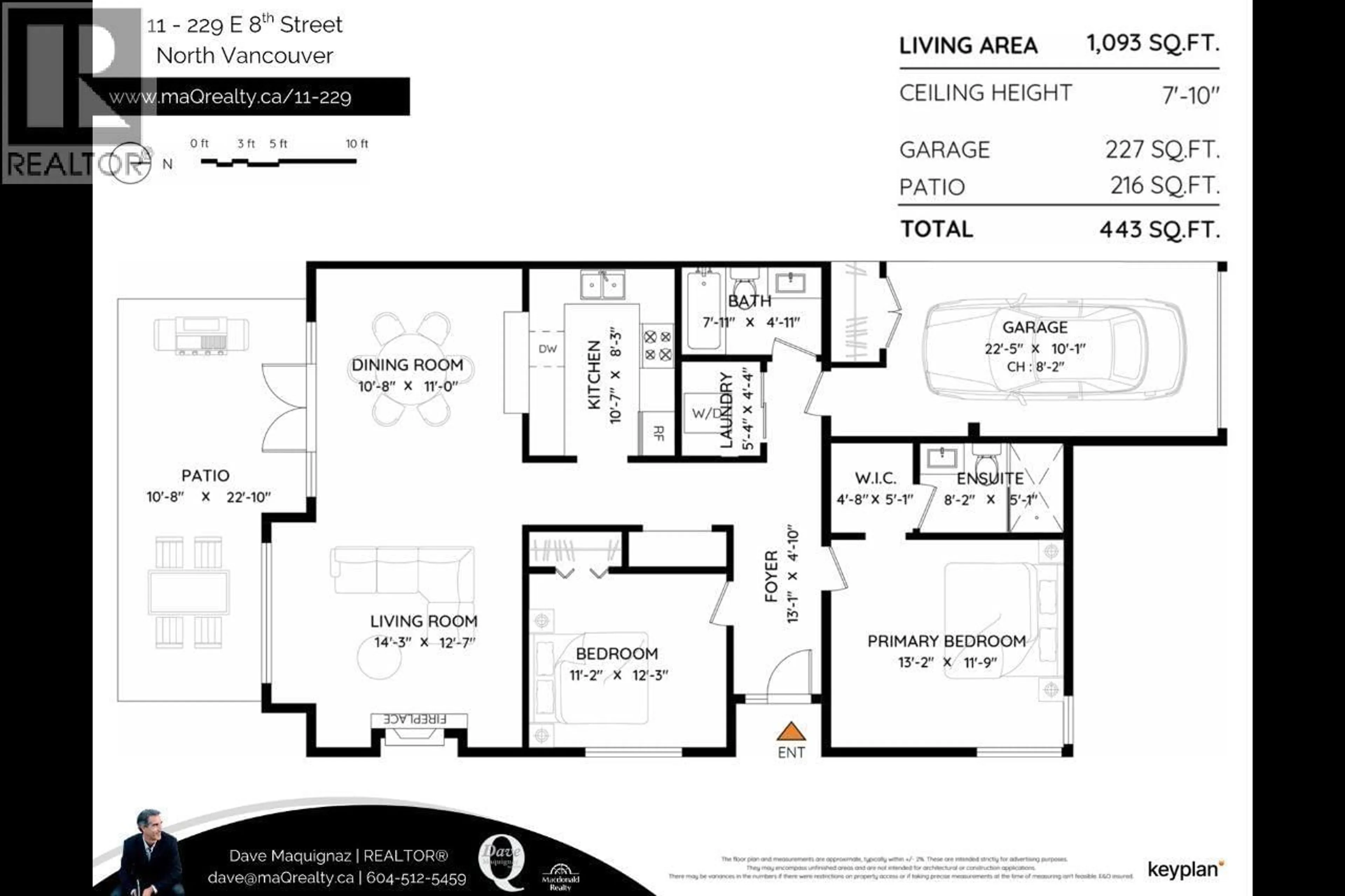 Floor plan for 11 - 229 8TH STREET, North Vancouver British Columbia V7L1Y9