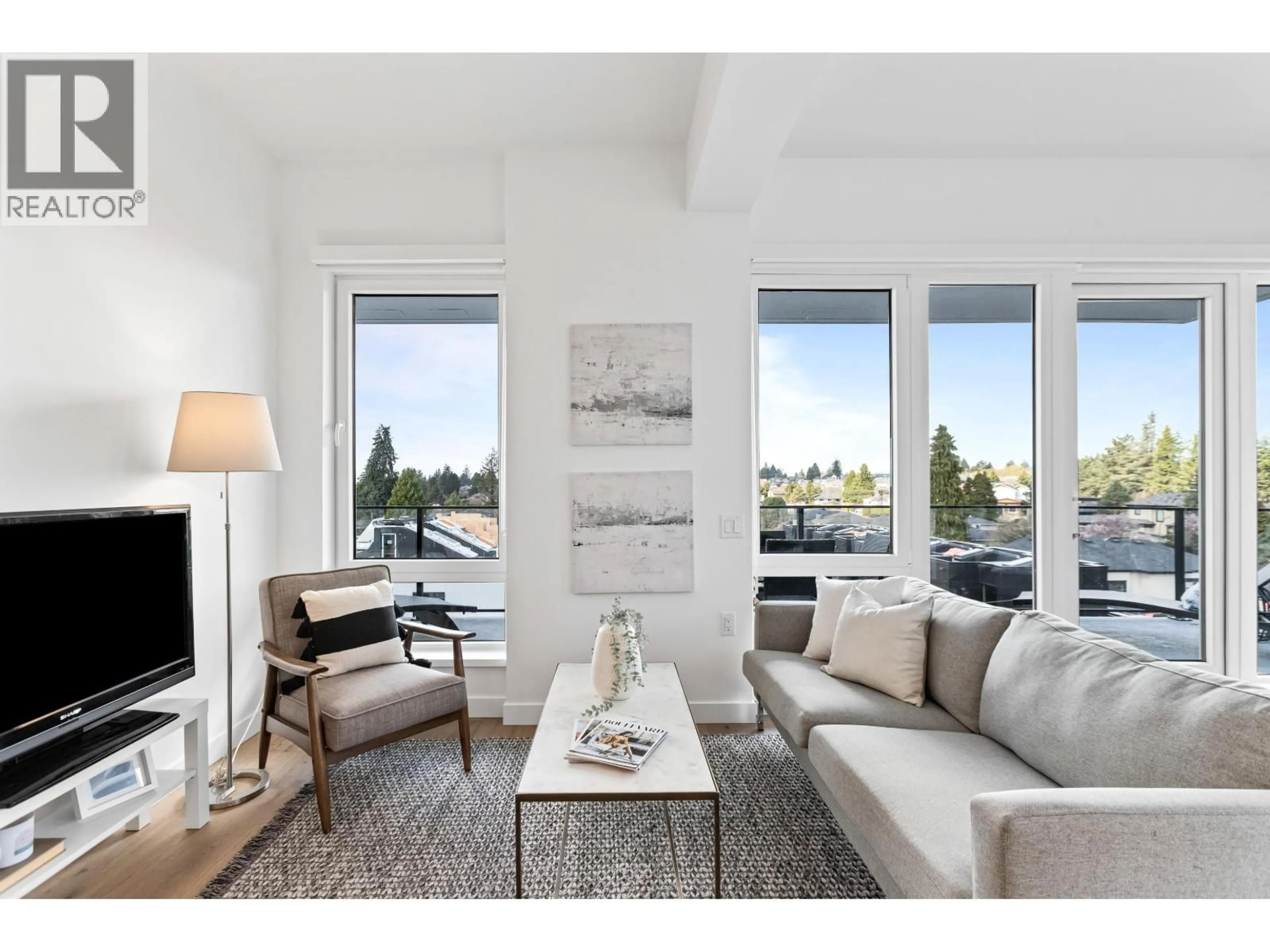 Living room with furniture, unknown for 603 - 6859 CAMBIE STREET, Vancouver British Columbia V6P0M4