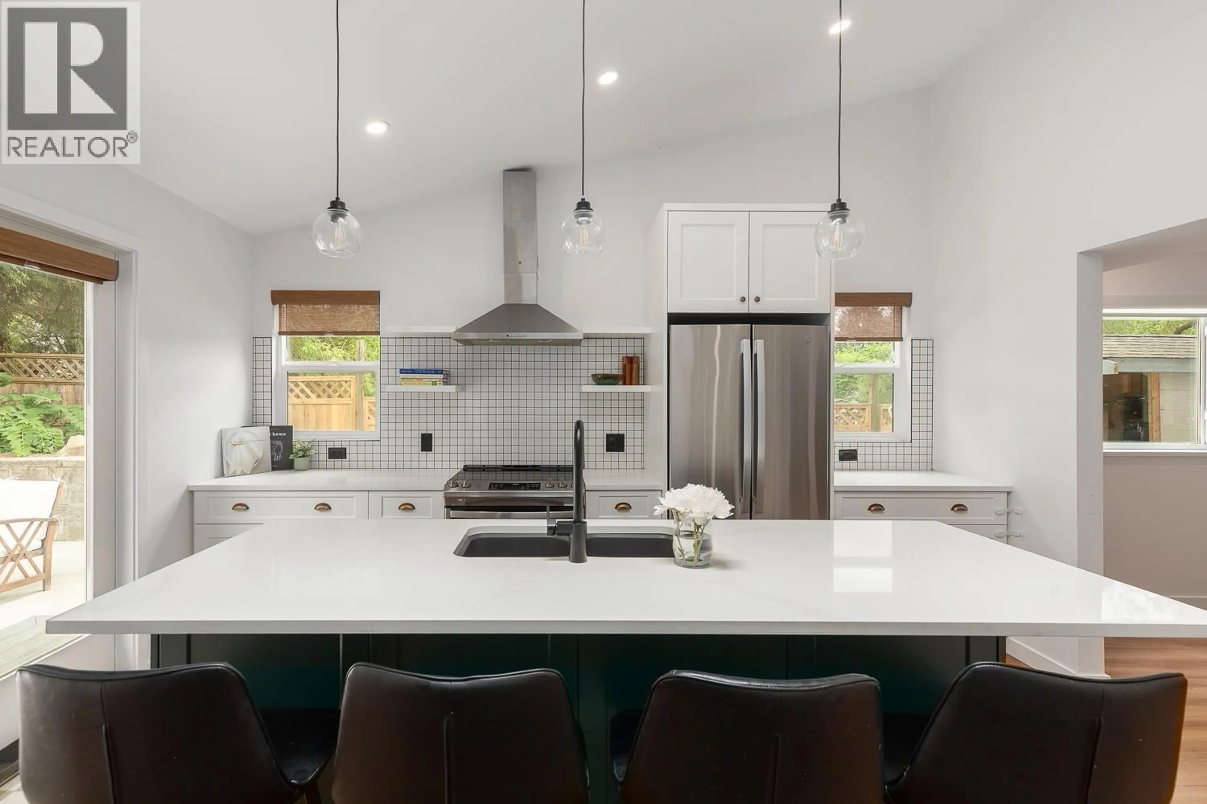 Contemporary kitchen, ceramic/tile floor for 8029 WESTLAKE STREET, Burnaby British Columbia V5A2A9