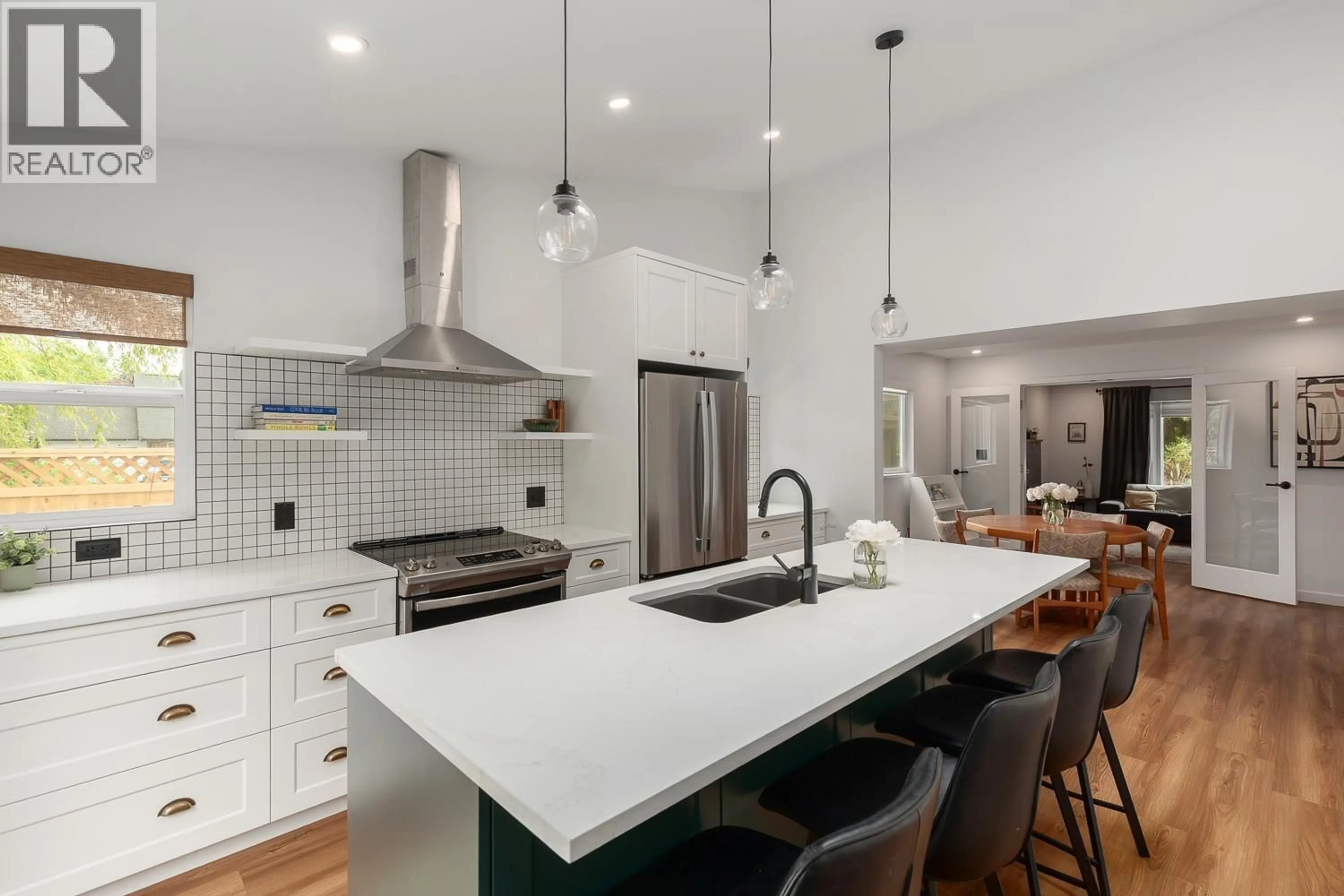 Contemporary kitchen, ceramic/tile floor for 8029 WESTLAKE STREET, Burnaby British Columbia V5A2A9