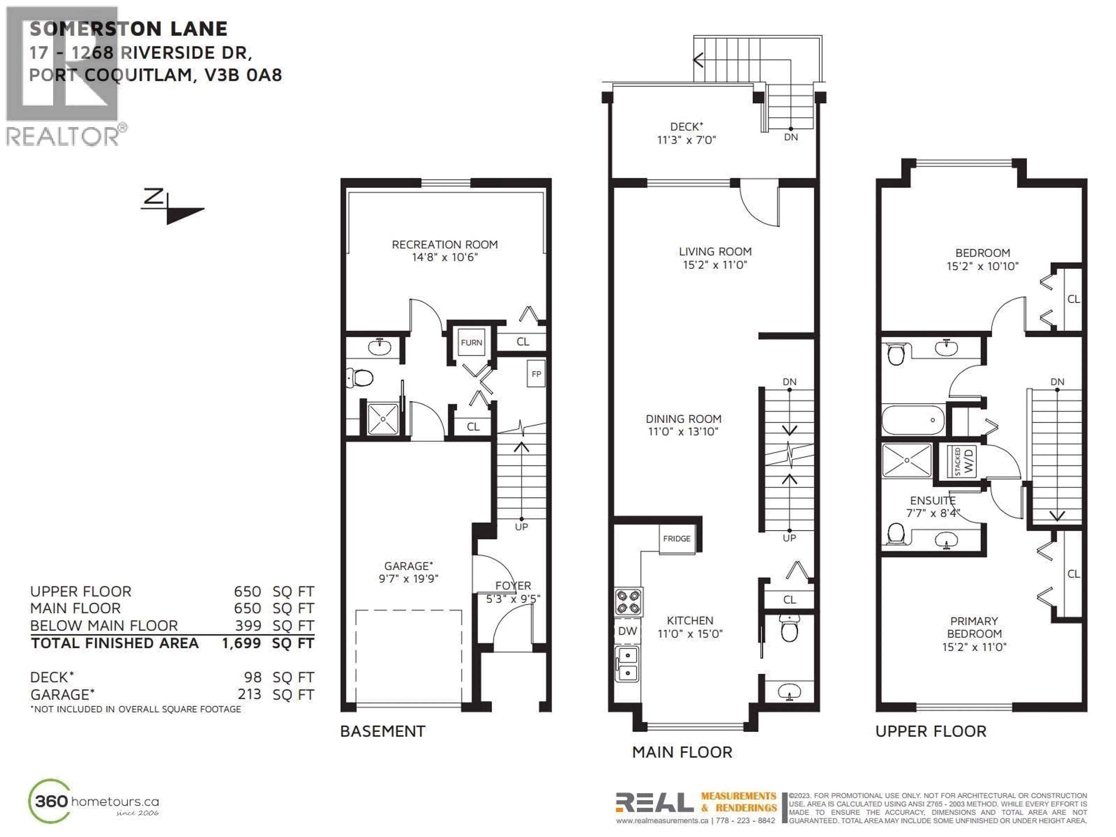 Floor plan for 17 - 1268 RIVERSIDE DRIVE, Port Coquitlam British Columbia V3B0A8