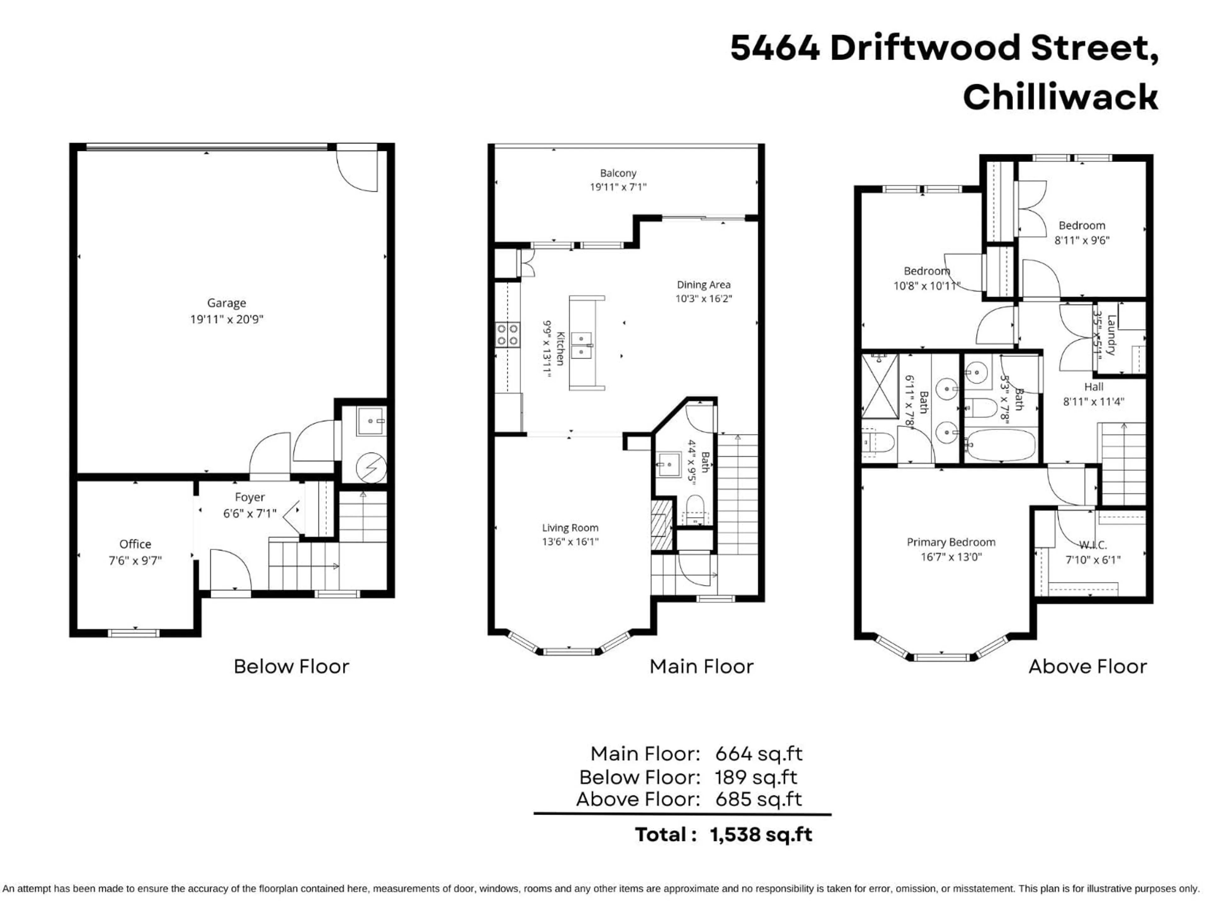 Floor plan for 5464 DRIFTWOOD STREET, Chilliwack British Columbia V2R6A3