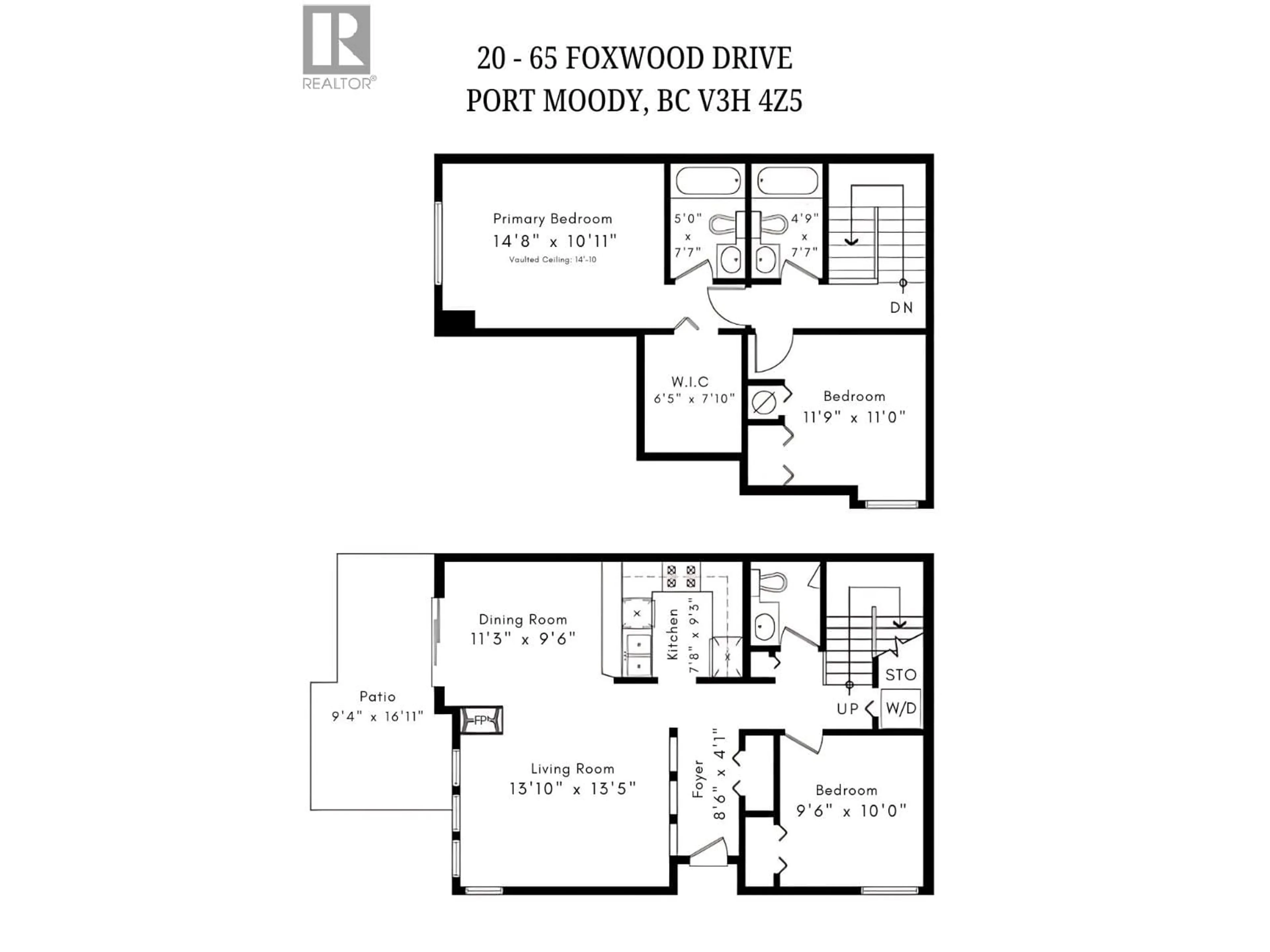 Floor plan for 20 - 65 FOXWOOD DRIVE, Port Moody British Columbia V3H4Z5