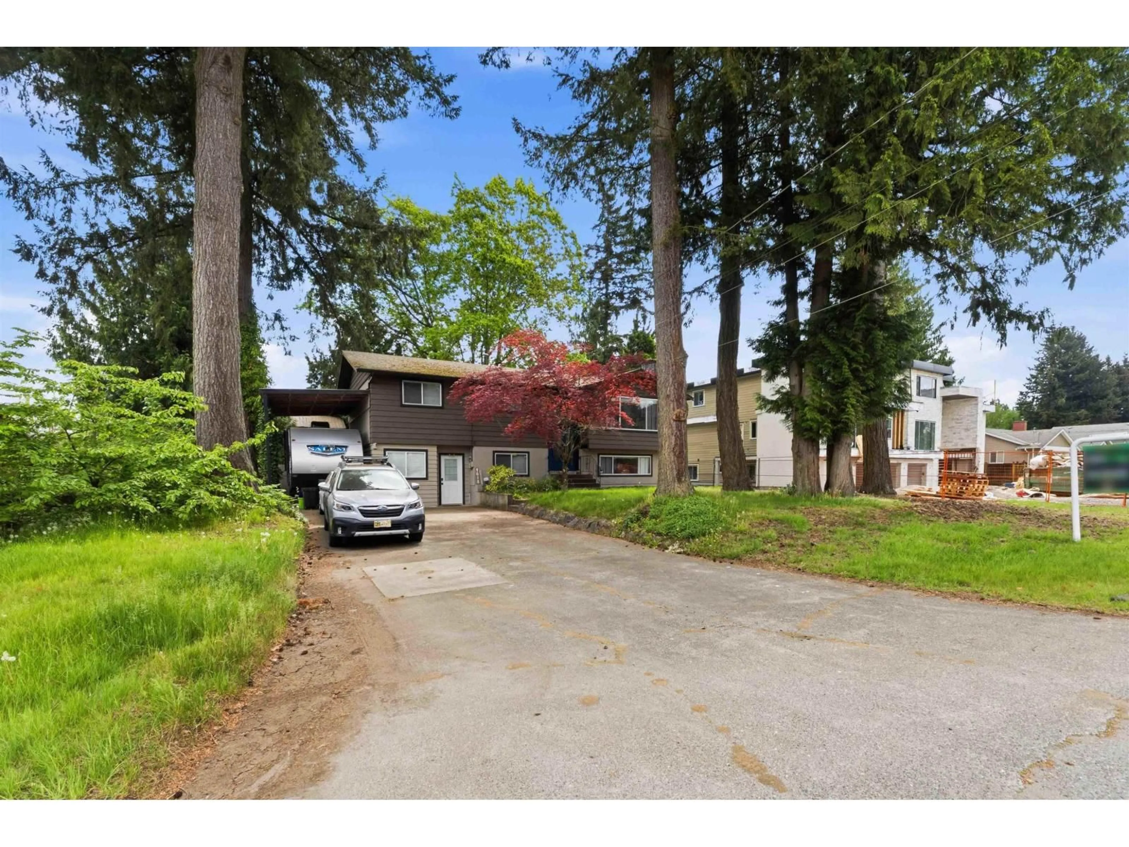 A pic from outside/outdoor area/front of a property/back of a property/a pic from drone, street for 4618 207A STREET, Langley British Columbia V3A5N3