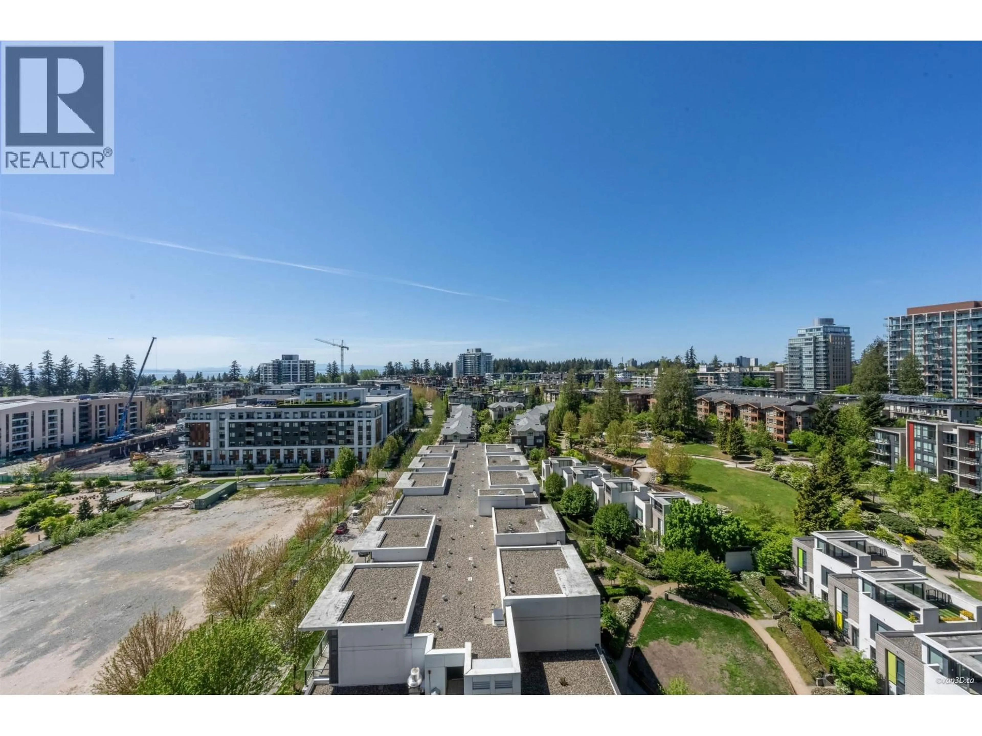 A pic from outside/outdoor area/front of a property/back of a property/a pic from drone, city buildings view from balcony for 1210 - 3487 BINNING ROAD, Vancouver British Columbia V6S0K8