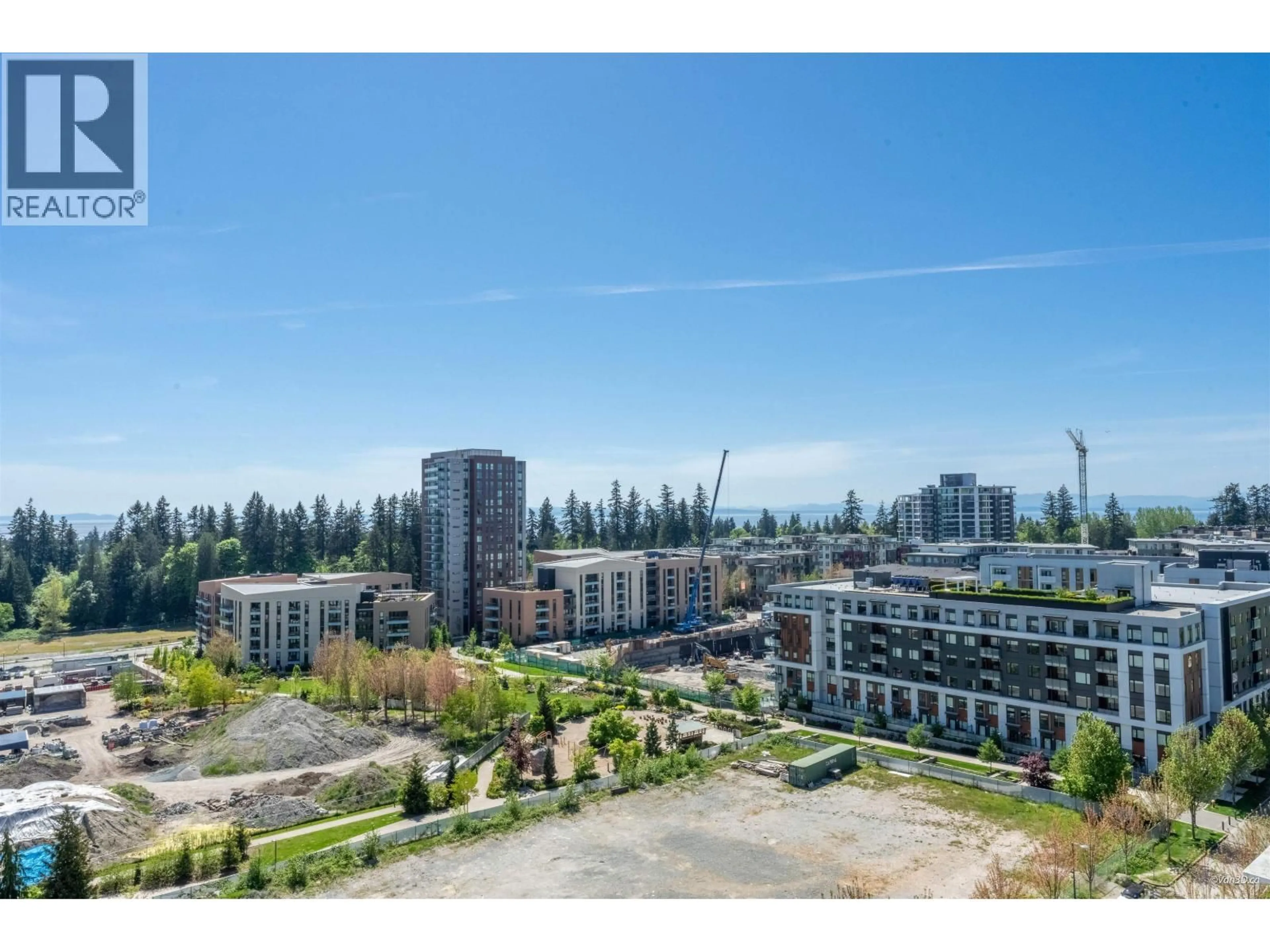 A pic from outside/outdoor area/front of a property/back of a property/a pic from drone, city buildings view from balcony for 1210 - 3487 BINNING ROAD, Vancouver British Columbia V6S0K8