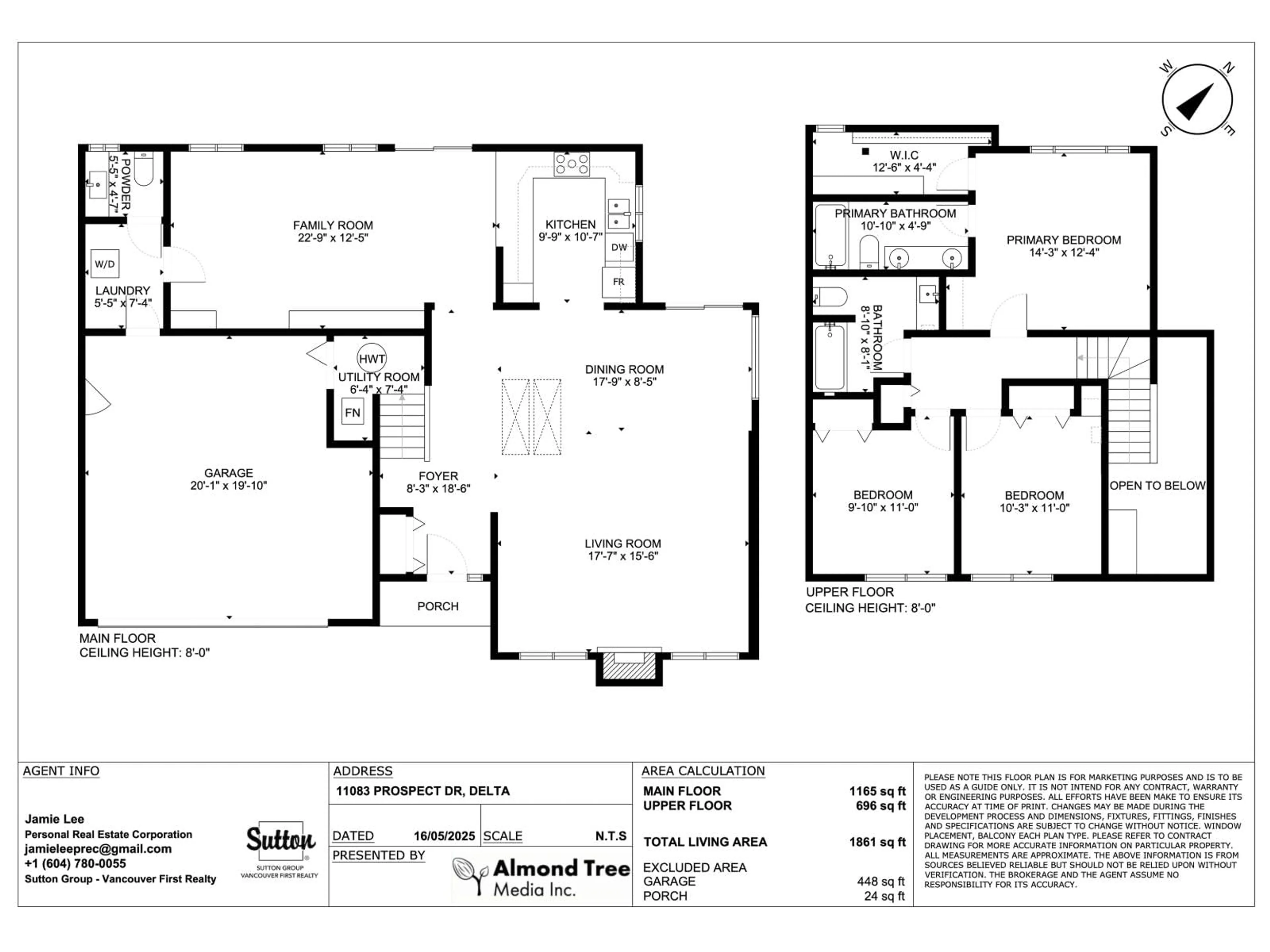 Floor plan for 11083 PROSPECT DRIVE, Delta British Columbia V4E2R4