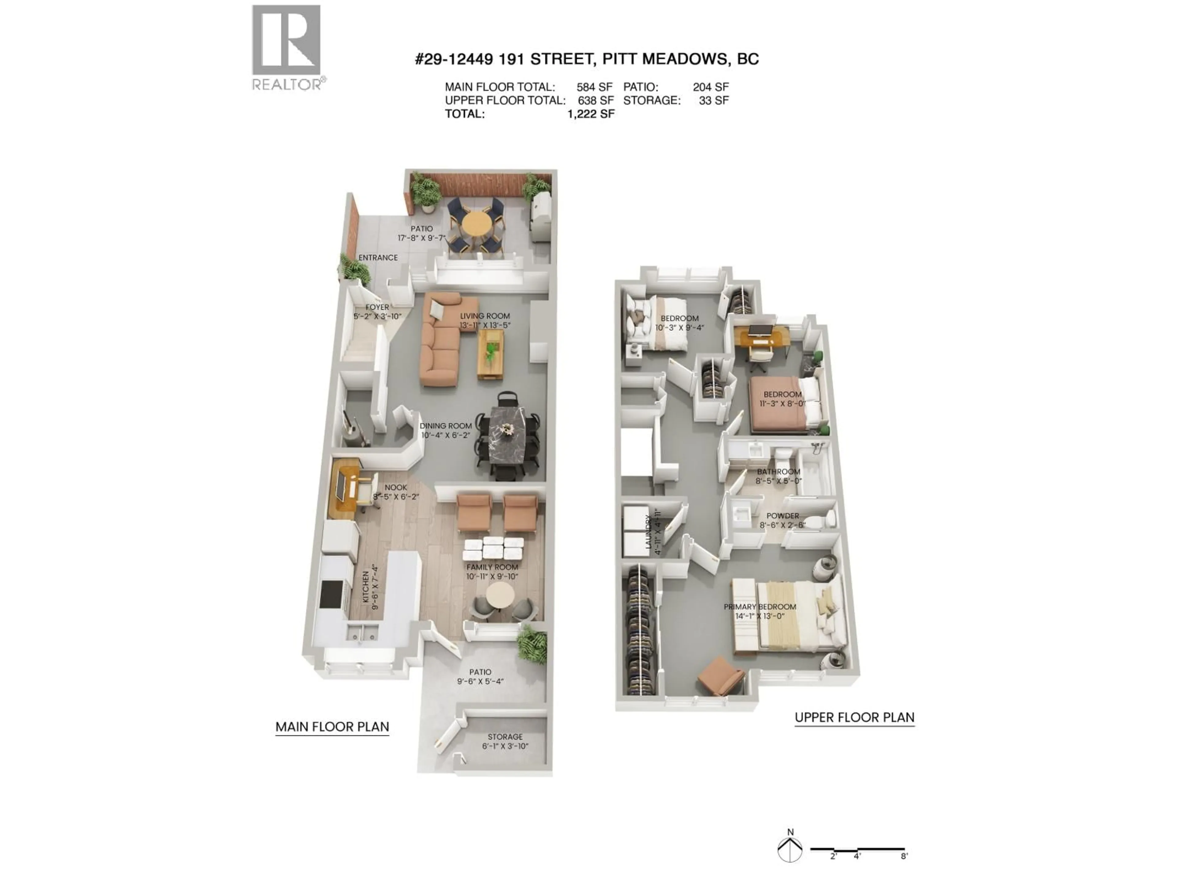 Floor plan for 29 - 12449 191 STREET, Pitt Meadows British Columbia V3Y2R4