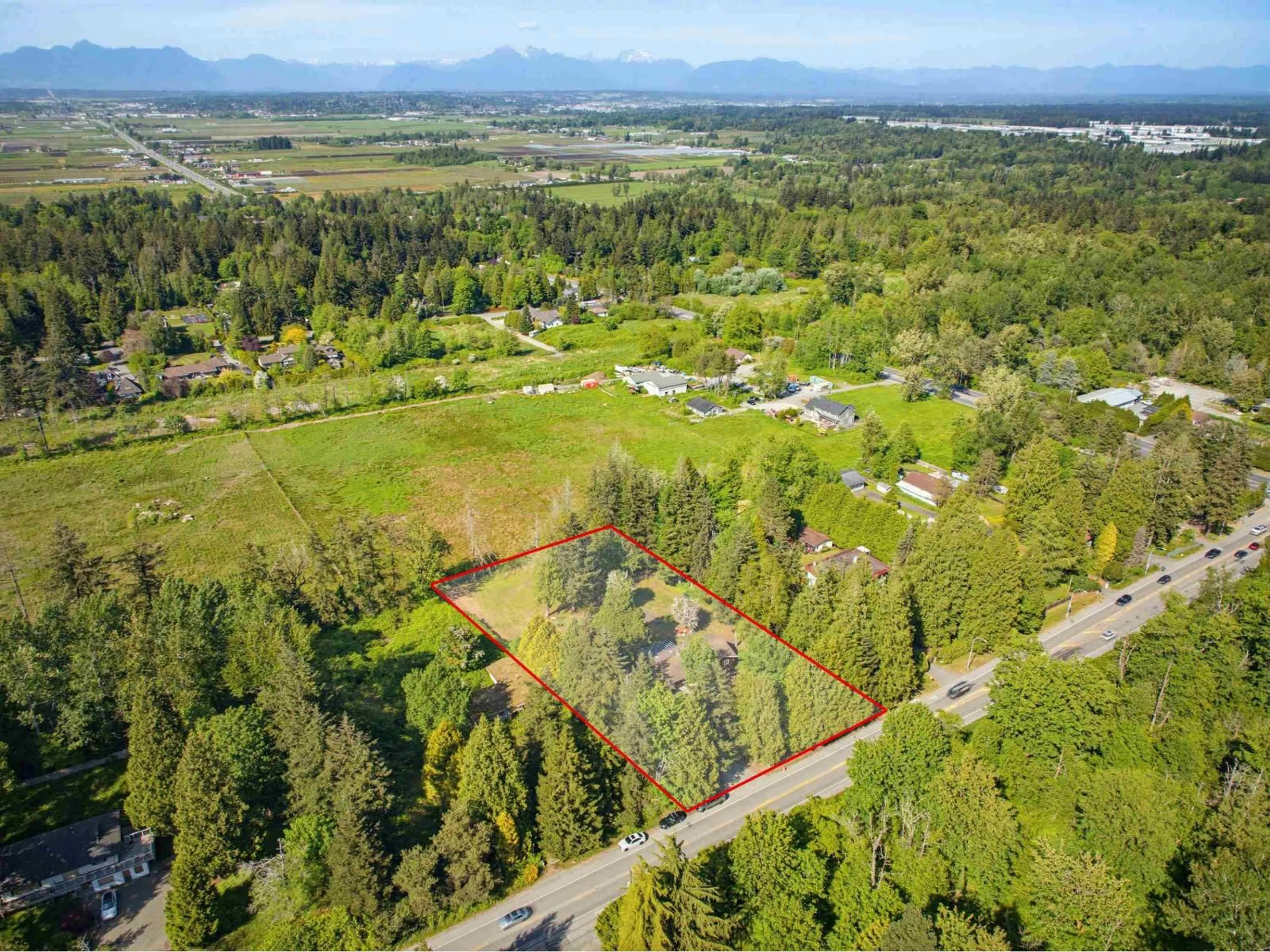 A pic from outside/outdoor area/front of a property/back of a property/a pic from drone, forest/trees view for 17495 24 AVENUE, Surrey British Columbia V3Z0A3