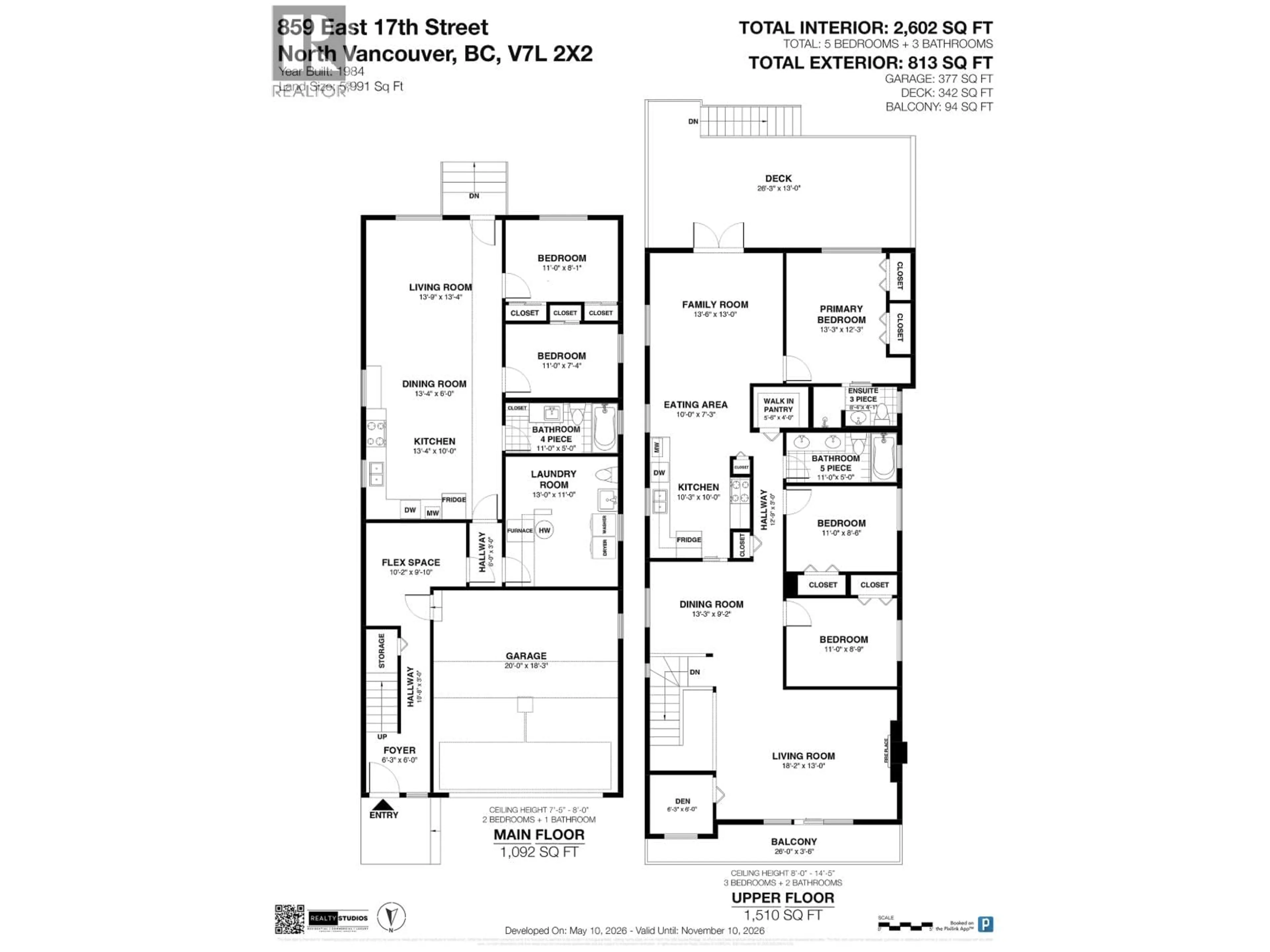 Floor plan for 859 17TH STREET, North Vancouver British Columbia V7L2X2