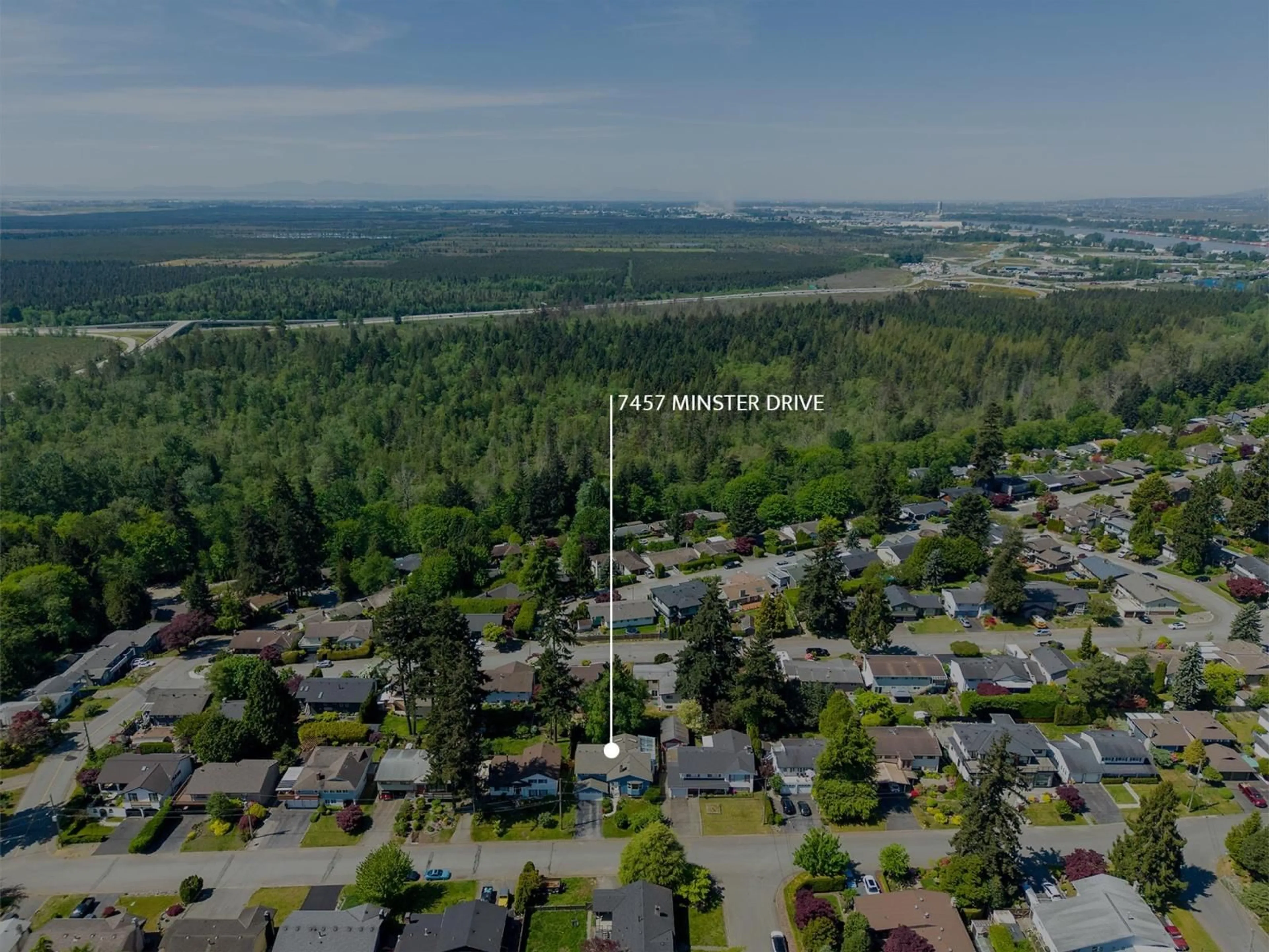 A pic from outside/outdoor area/front of a property/back of a property/a pic from drone, unknown for 7457 MINSTER DR. WEST, Delta British Columbia V4C4L8