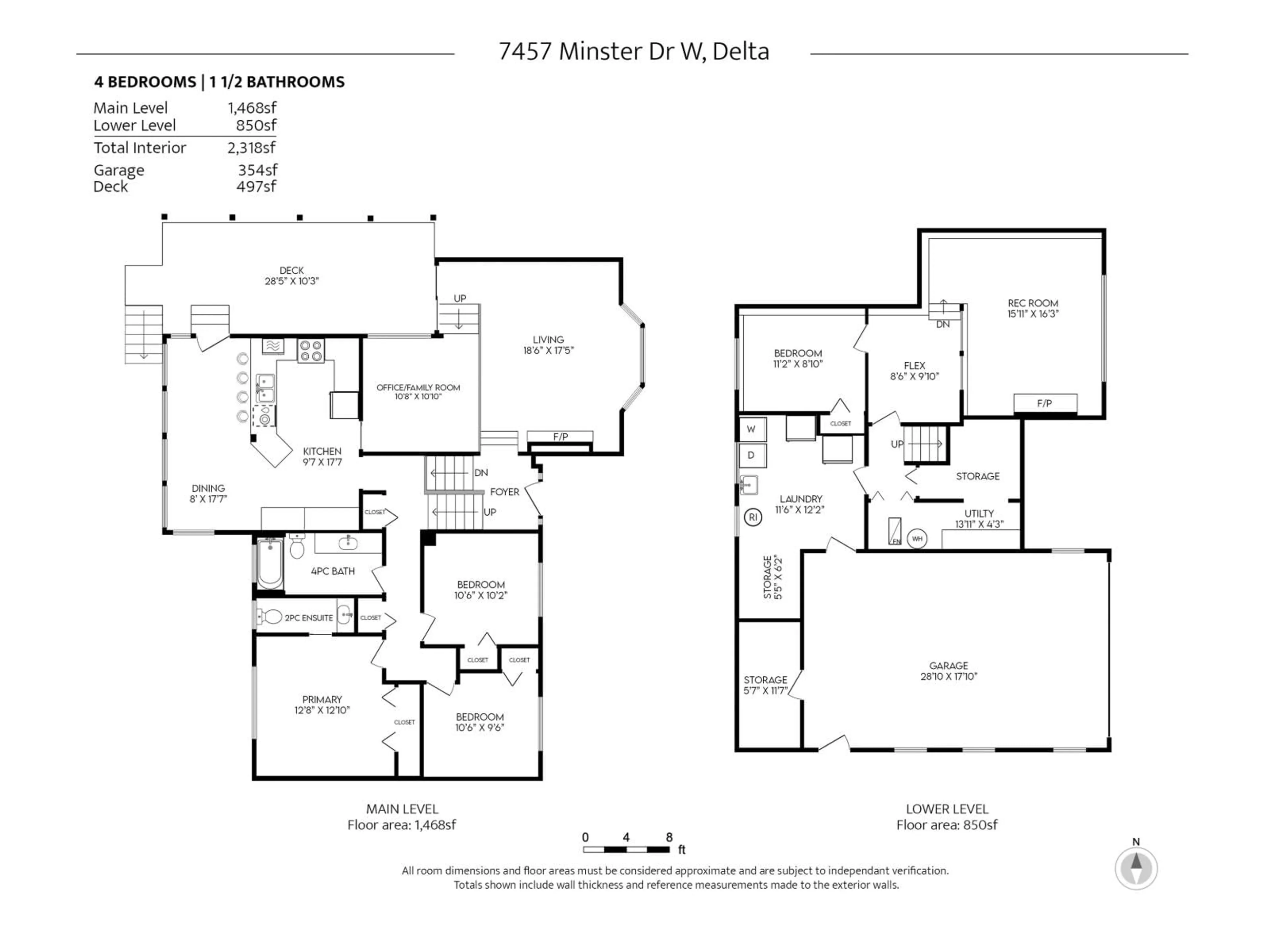 Floor plan for 7457 MINSTER DR. WEST, Delta British Columbia V4C4L8