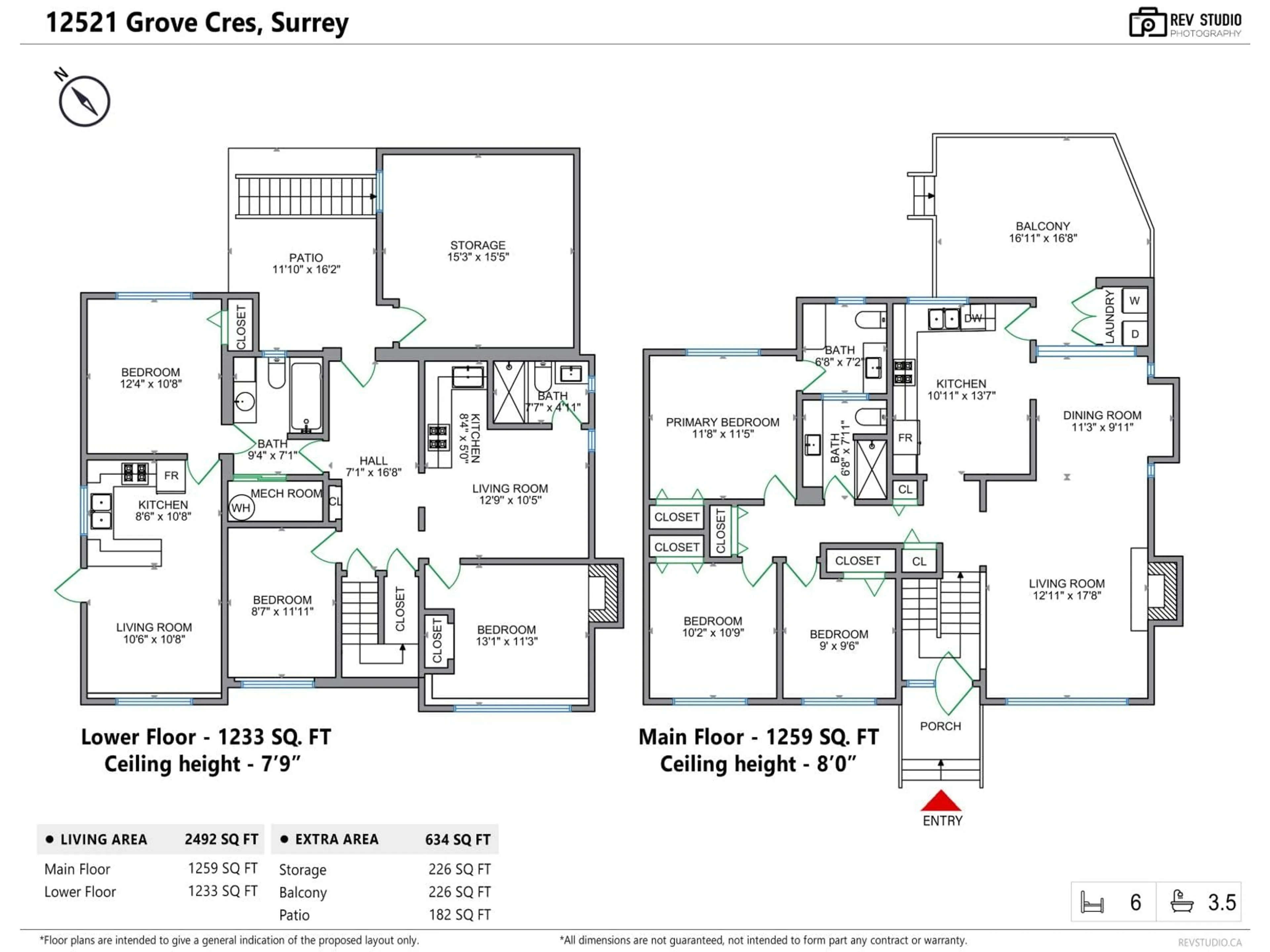Floor plan for 12521 GROVE CRESCENT, Surrey British Columbia V3V2L6