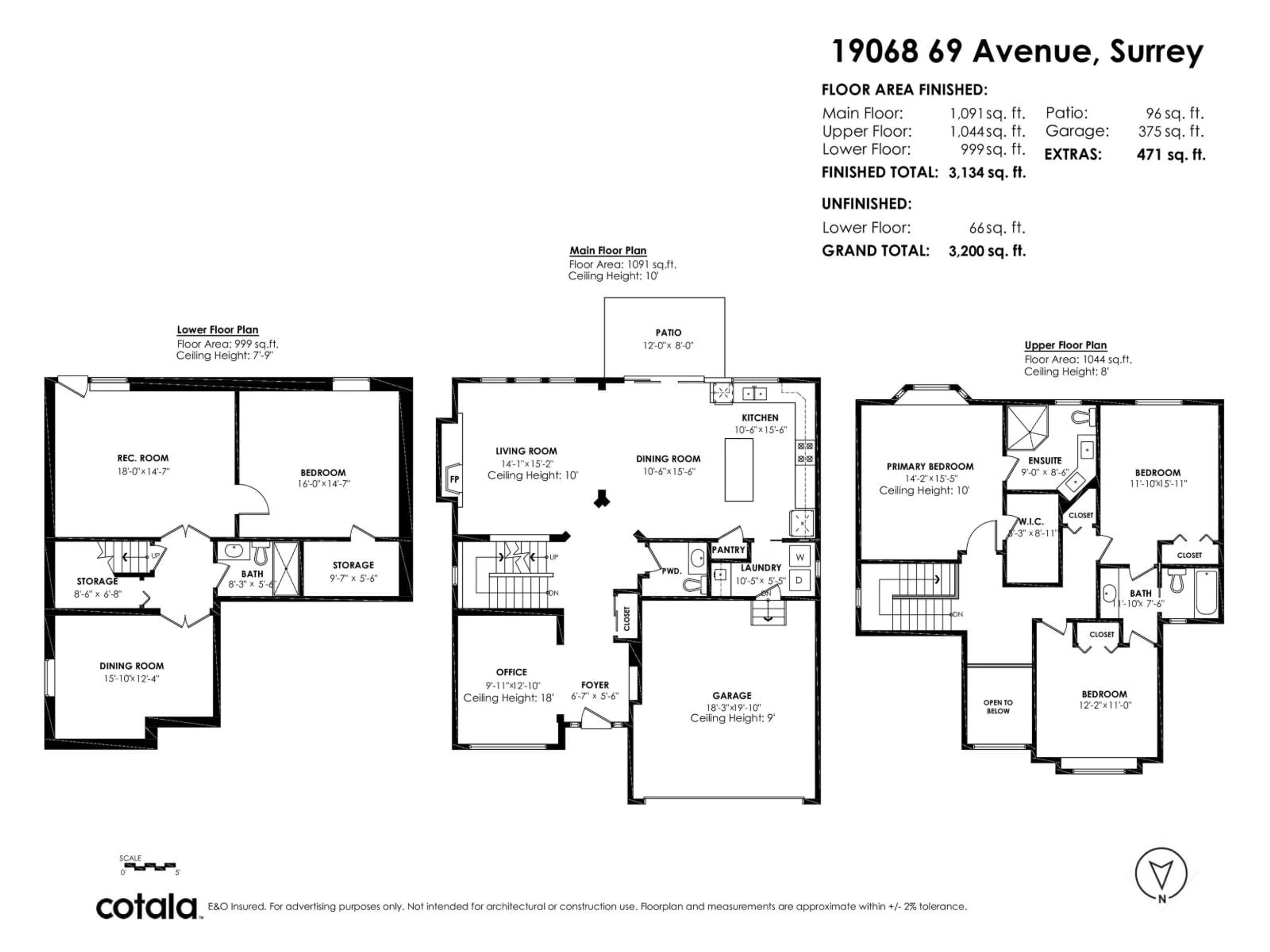 Floor plan for 19068 69 AVENUE, Surrey British Columbia V4N0A4
