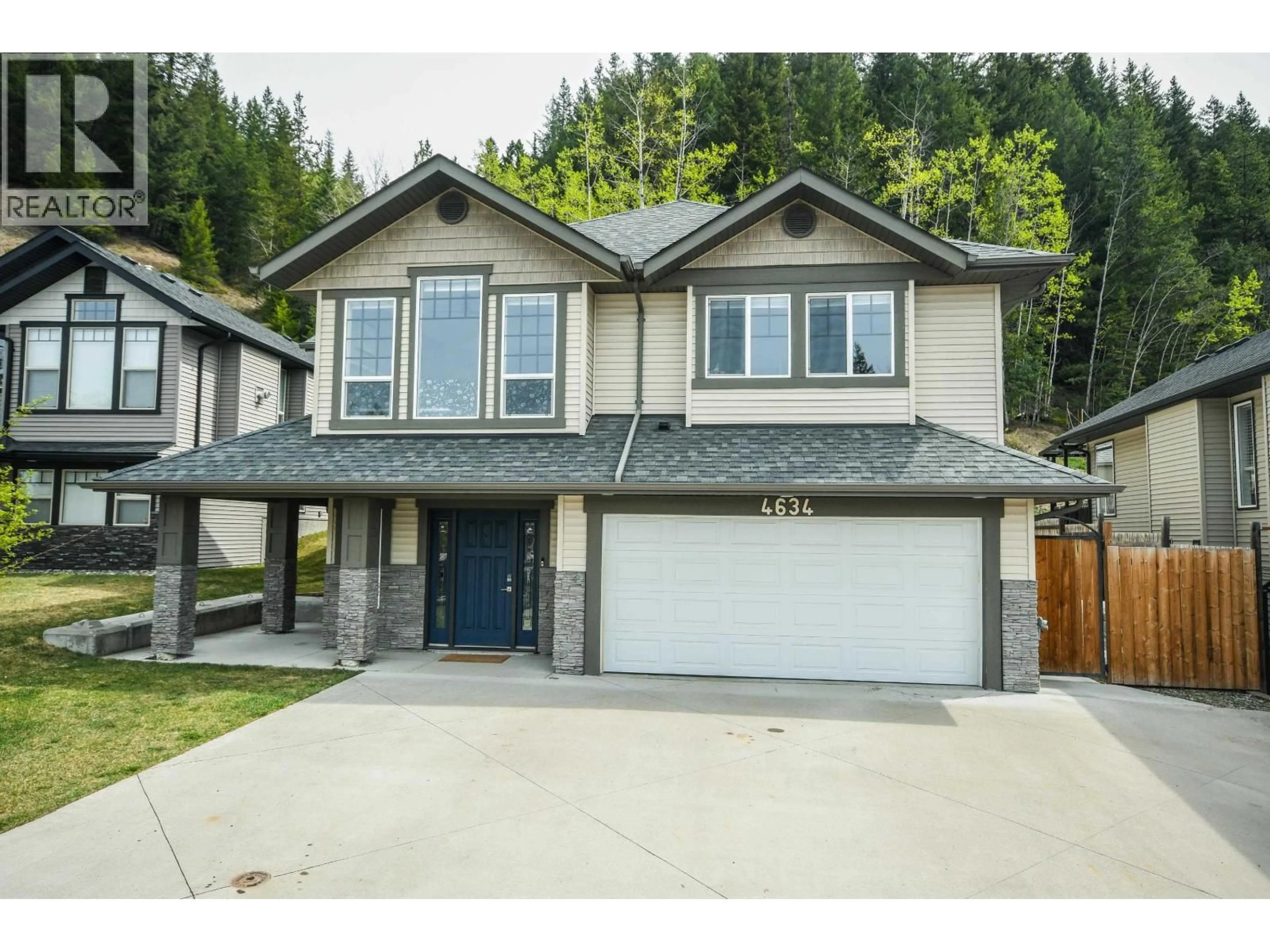 Home with vinyl exterior material, street for 4634 AVTAR PLACE, Prince George British Columbia V2K0A9