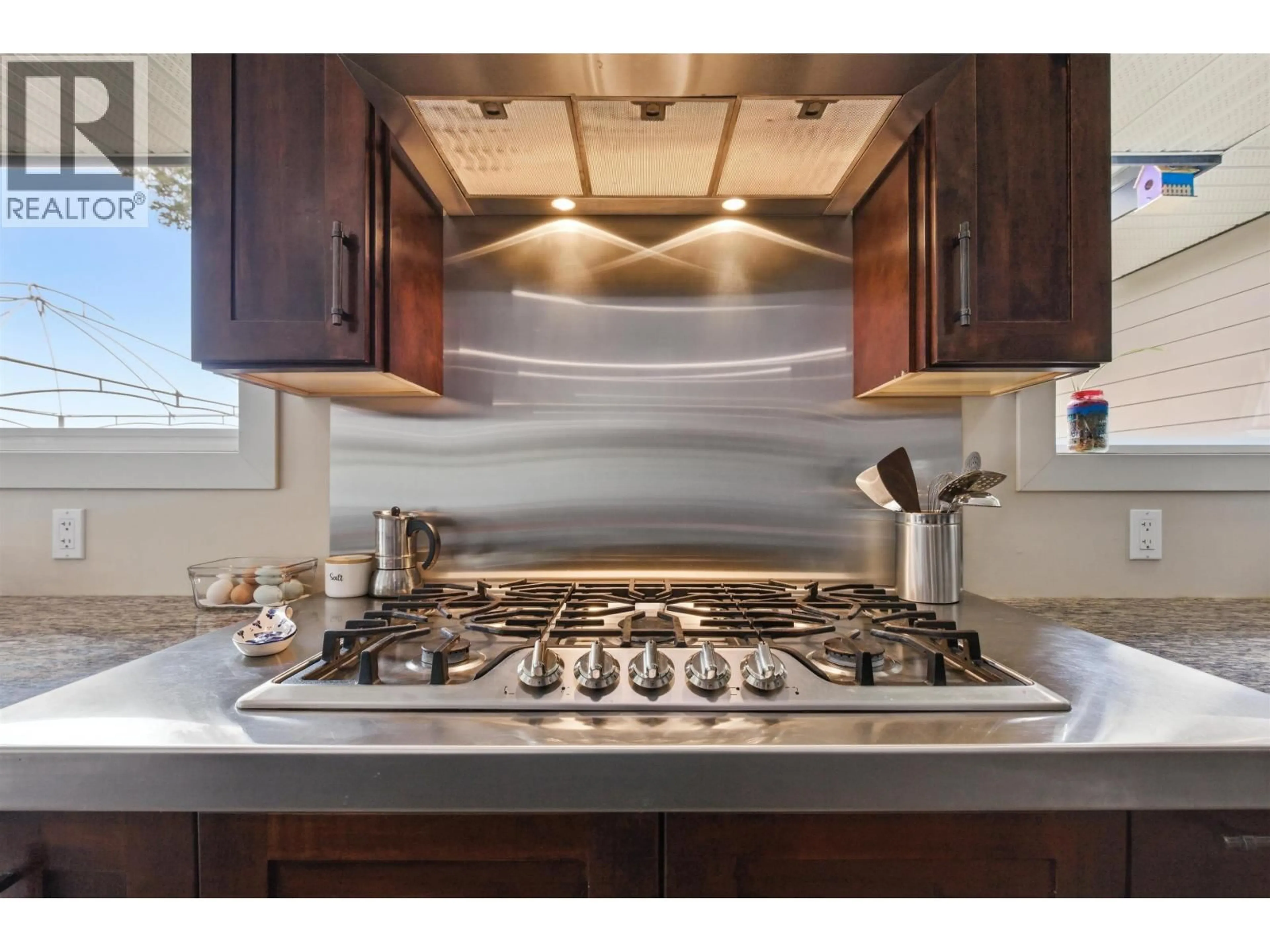 Contemporary kitchen, ceramic/tile floor for 3420 LITTLE LAKE-QUESNEL RIVER ROAD, Likely British Columbia V0L1N0