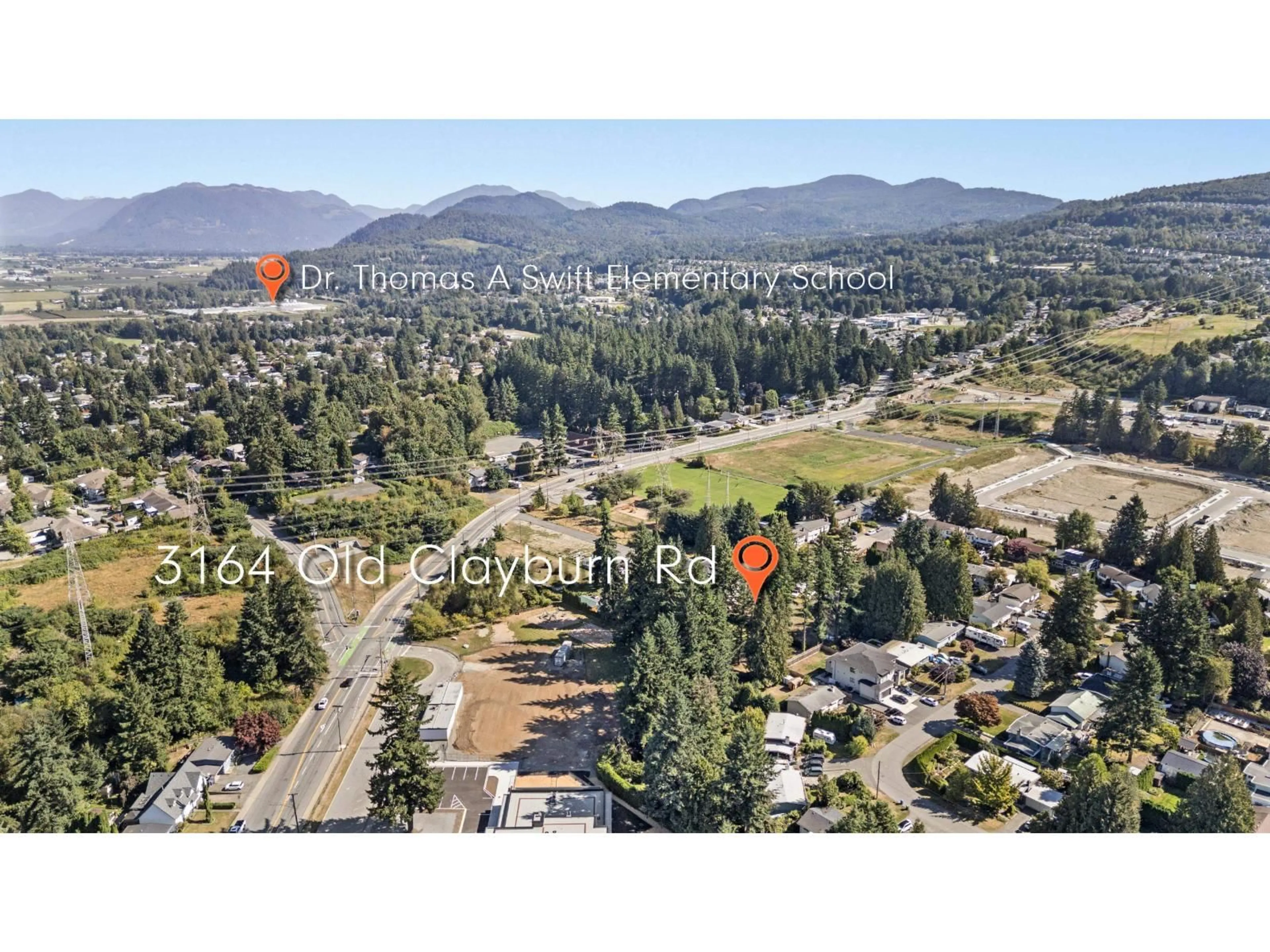 A pic from outside/outdoor area/front of a property/back of a property/a pic from drone, mountain view for 3164 OLD CLAYBURN ROAD, Abbotsford British Columbia V2S4H3