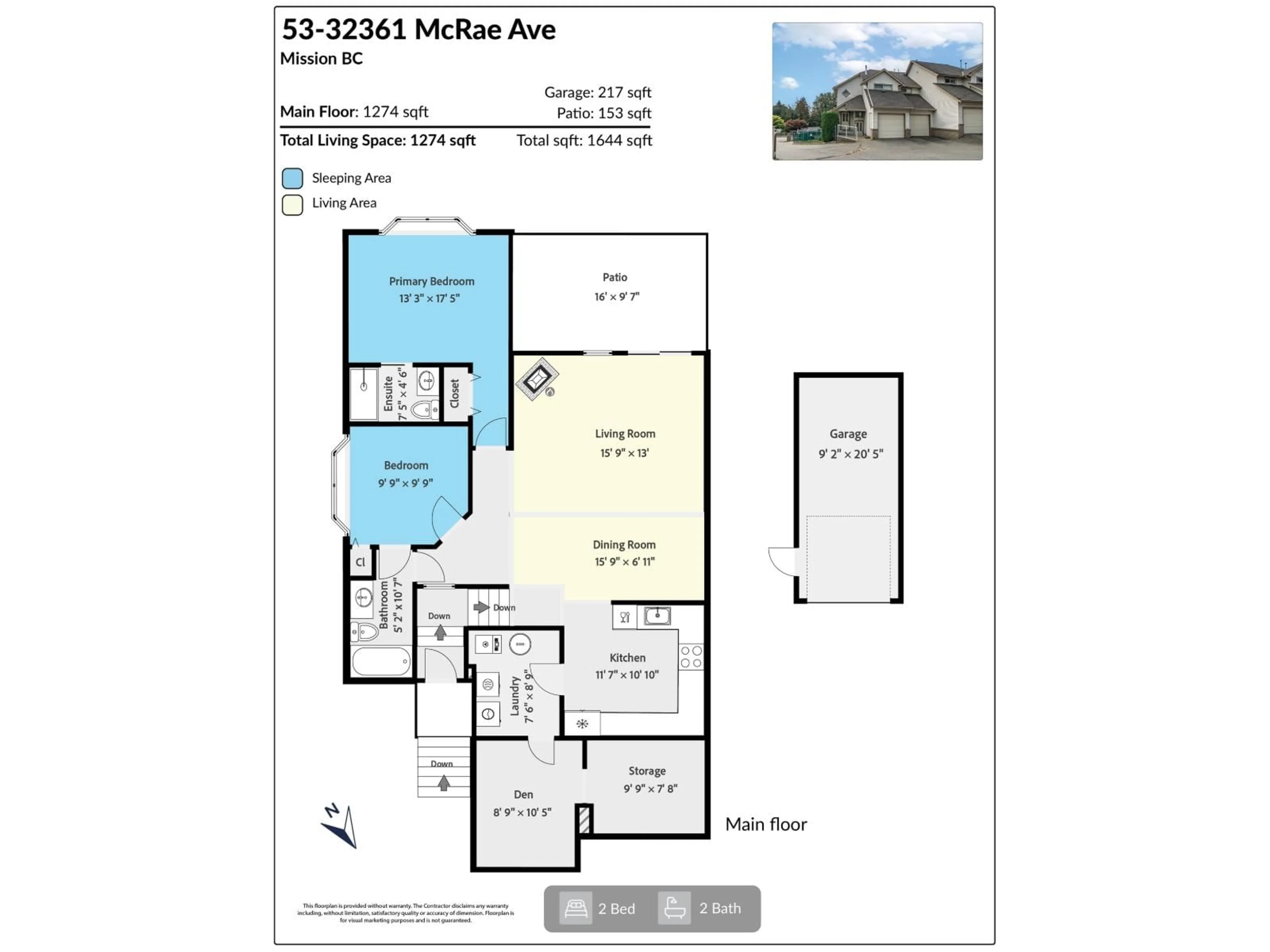 Floor plan for 53 - 32361 MCRAE AVENUE, Mission British Columbia V2V4X7