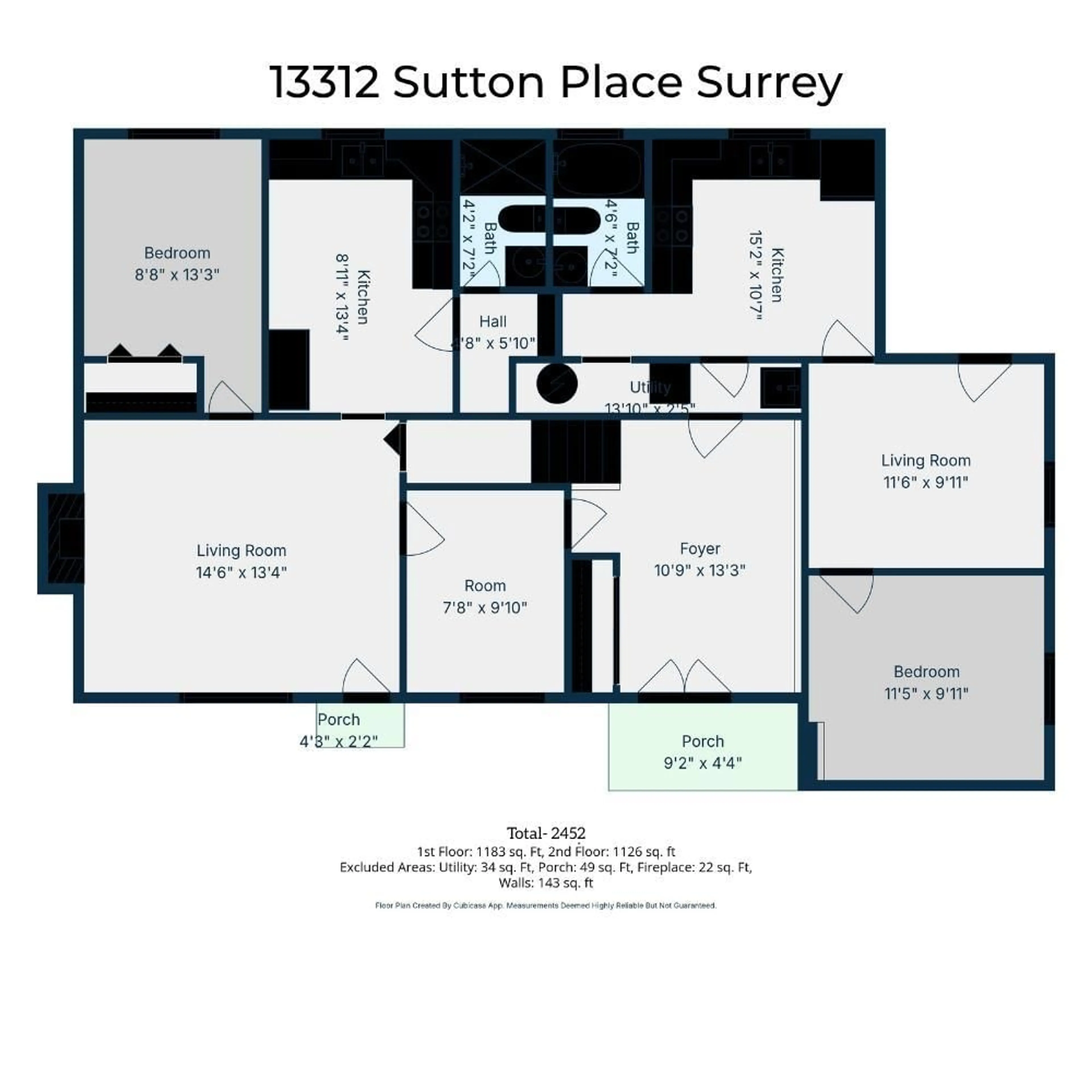 Floor plan for 13312 SUTTON PLACE, Surrey British Columbia V3V6P8