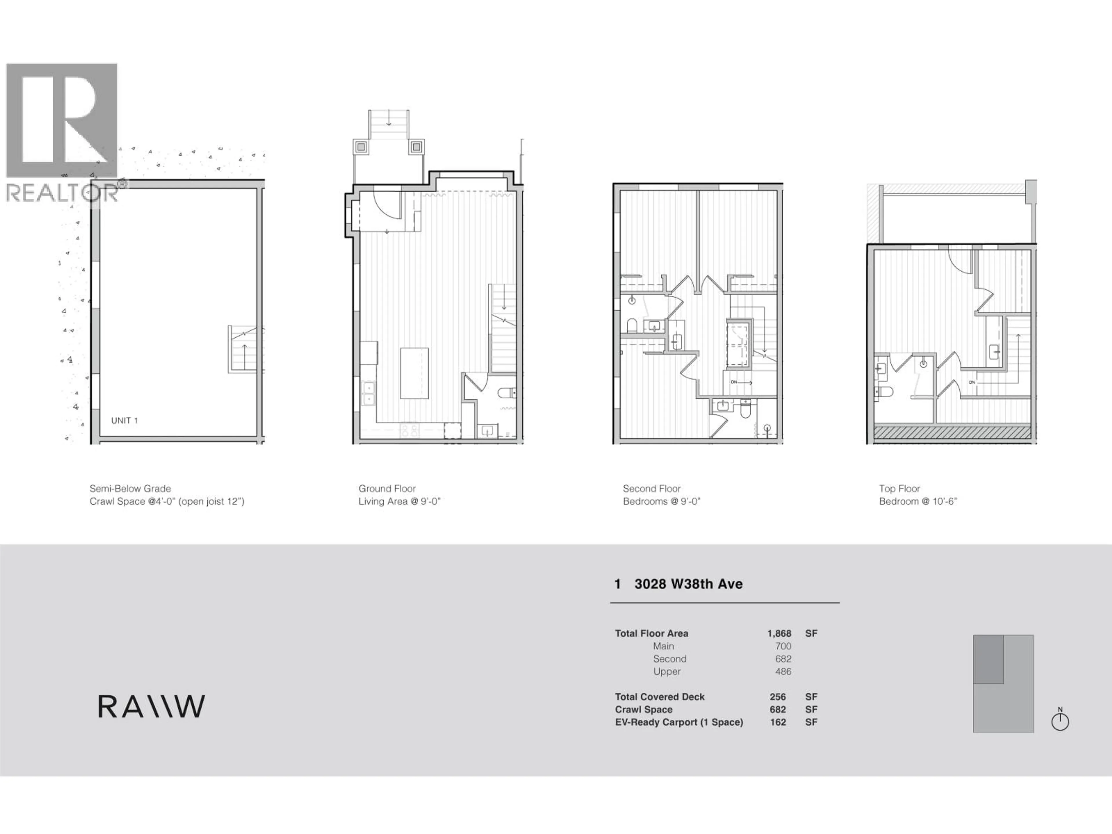 Floor plan for 1 - 3028 38TH AVENUE, Vancouver British Columbia V6N2X3