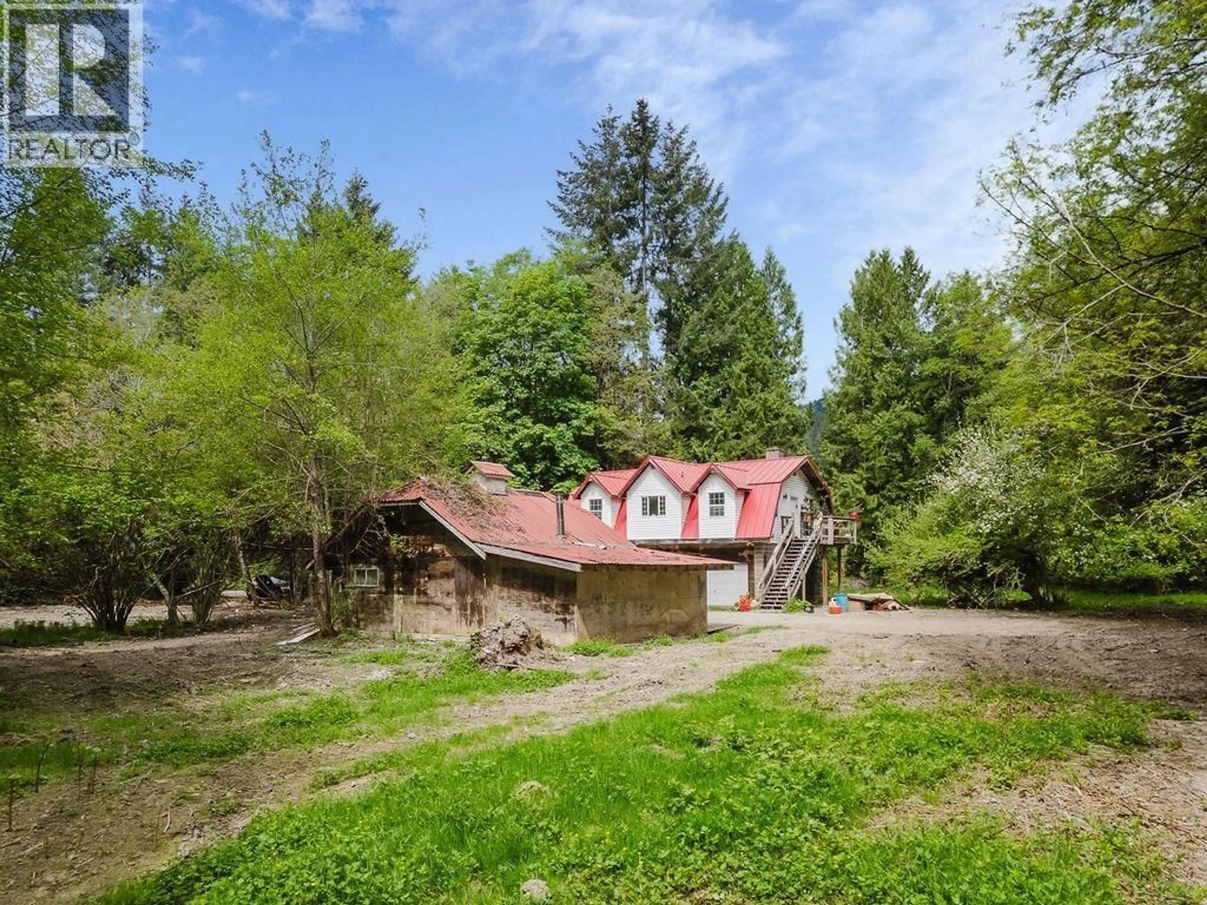 A pic from outside/outdoor area/front of a property/back of a property/a pic from drone, forest/trees view for 1575 BURTON ROAD, Gibsons British Columbia V0N1V2