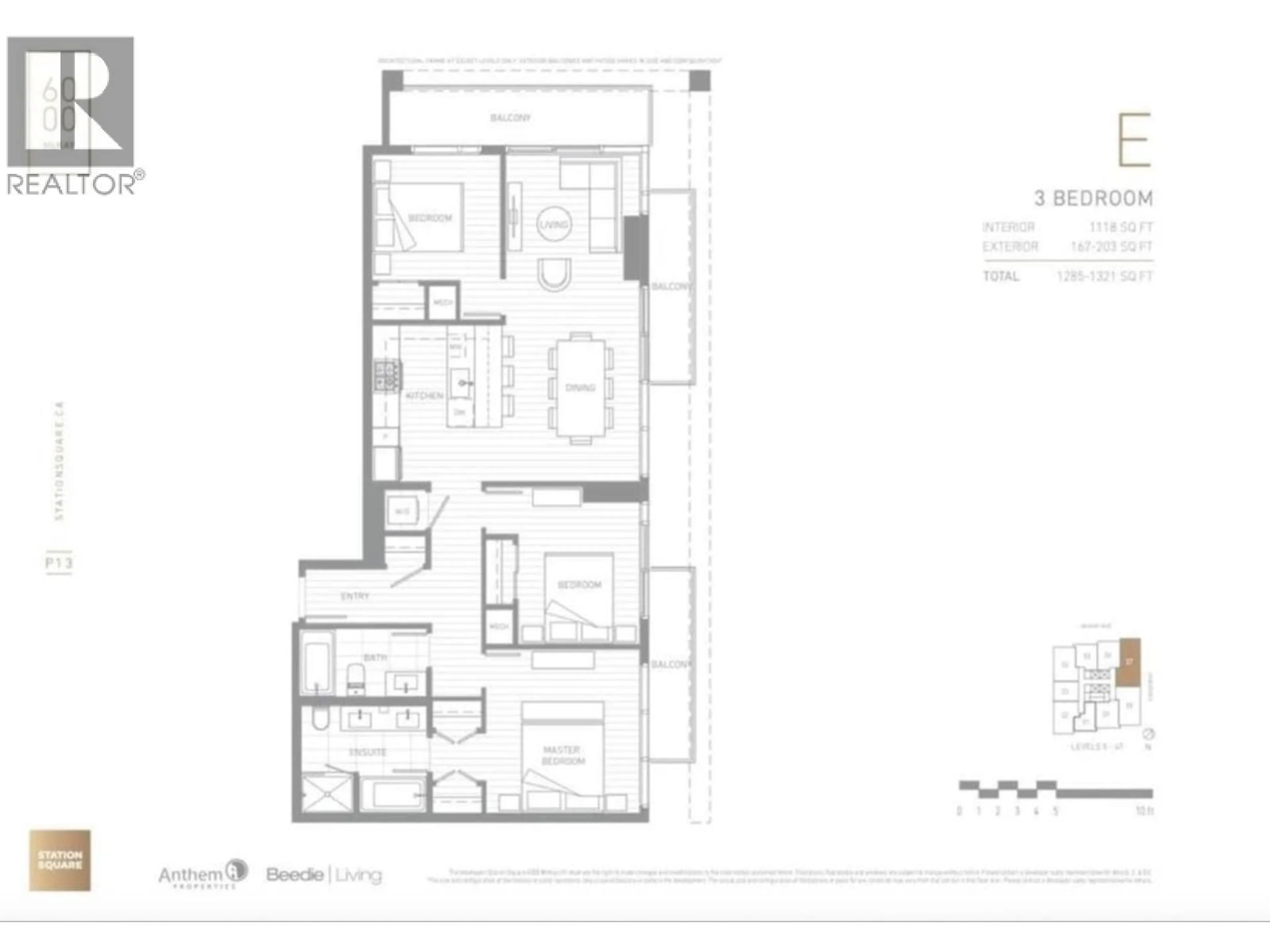 Floor plan for 2907 - 6000 MCKAY AVENUE, Burnaby British Columbia V5H0K2