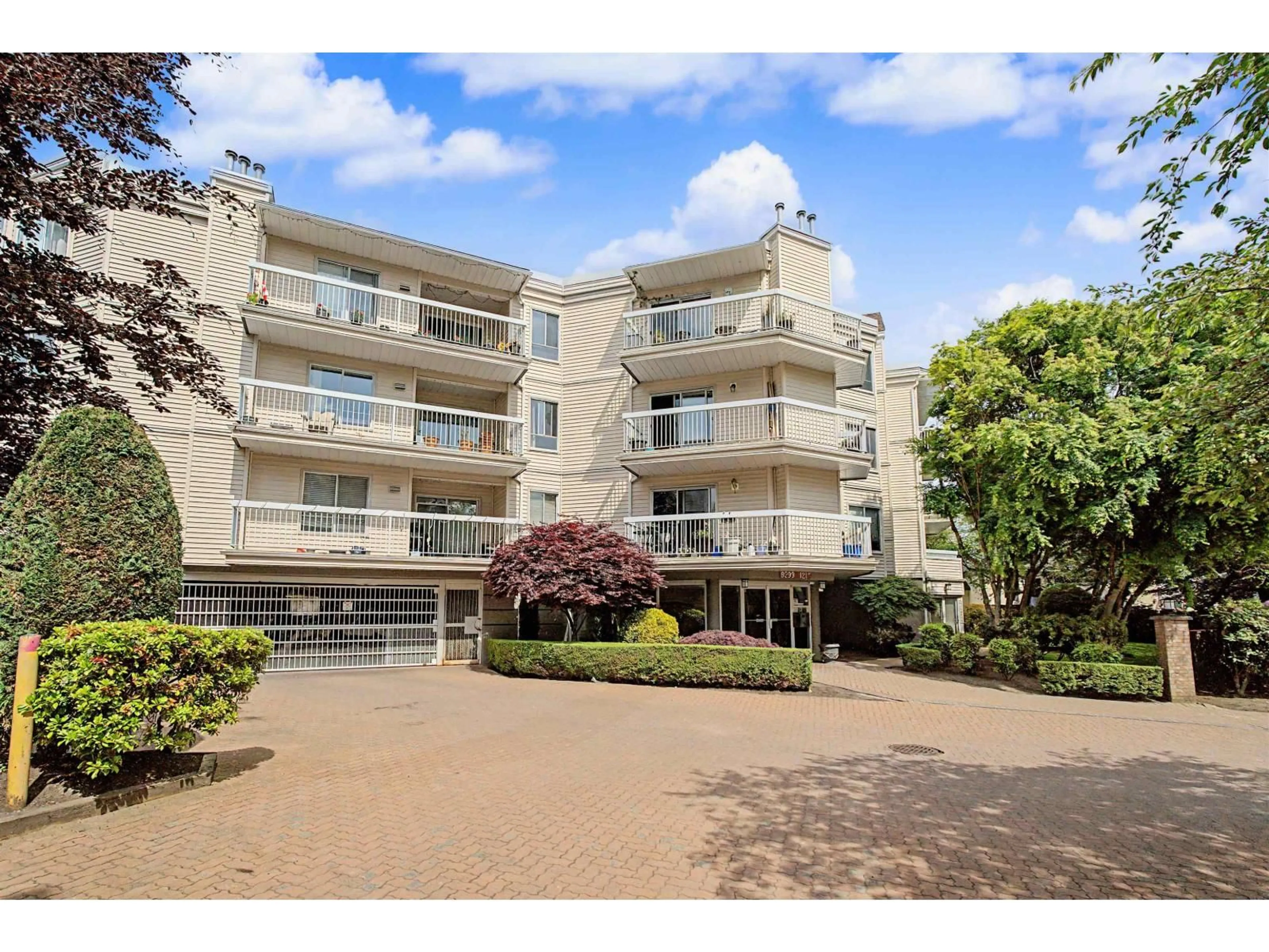 A pic from outside/outdoor area/front of a property/back of a property/a pic from drone, water/lake/river/ocean view for 315 - 9299 121 STREET, Surrey British Columbia V3V7X8