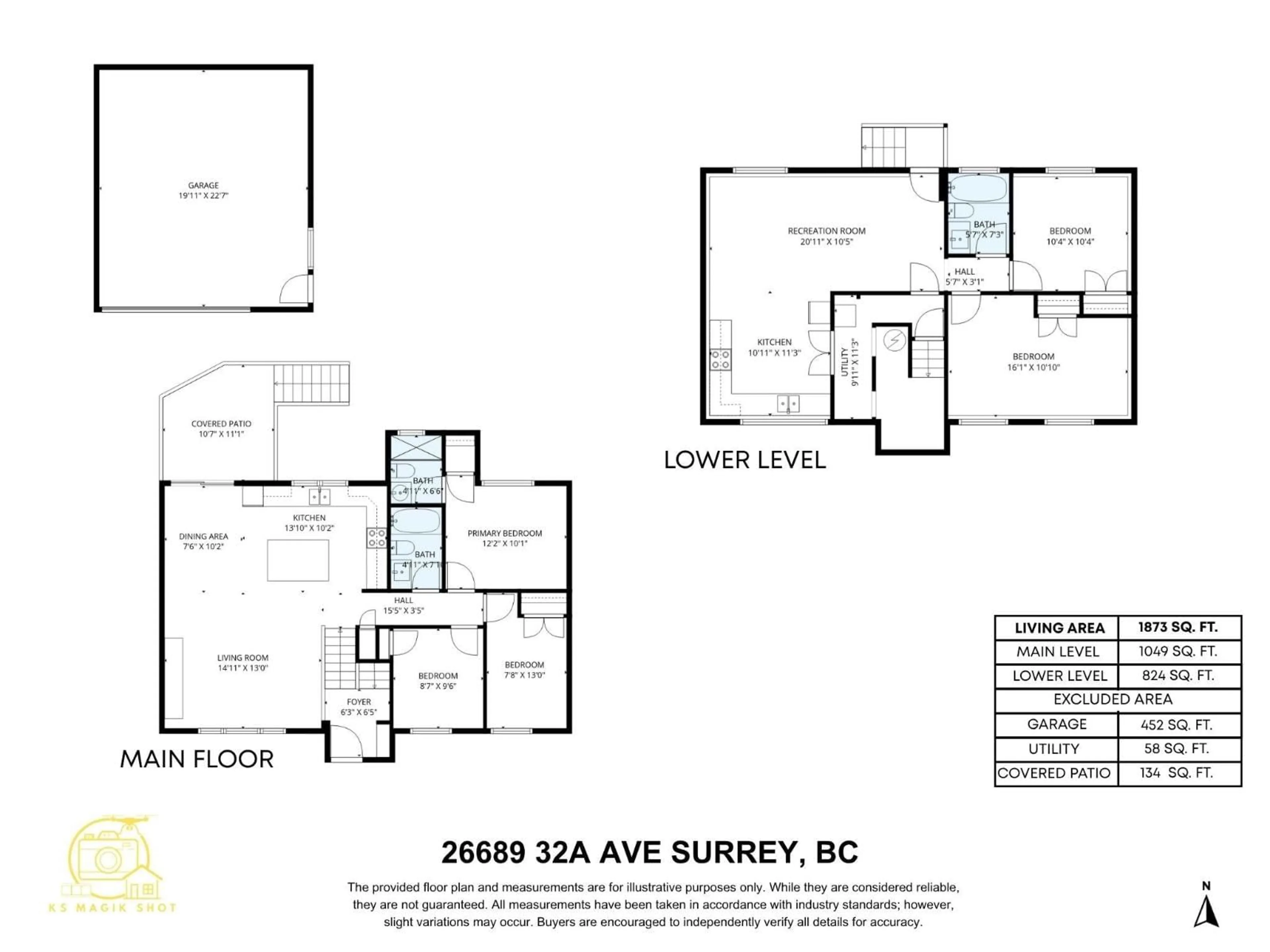 Floor plan for 26689 32A AVENUE, Langley British Columbia V4W3G3