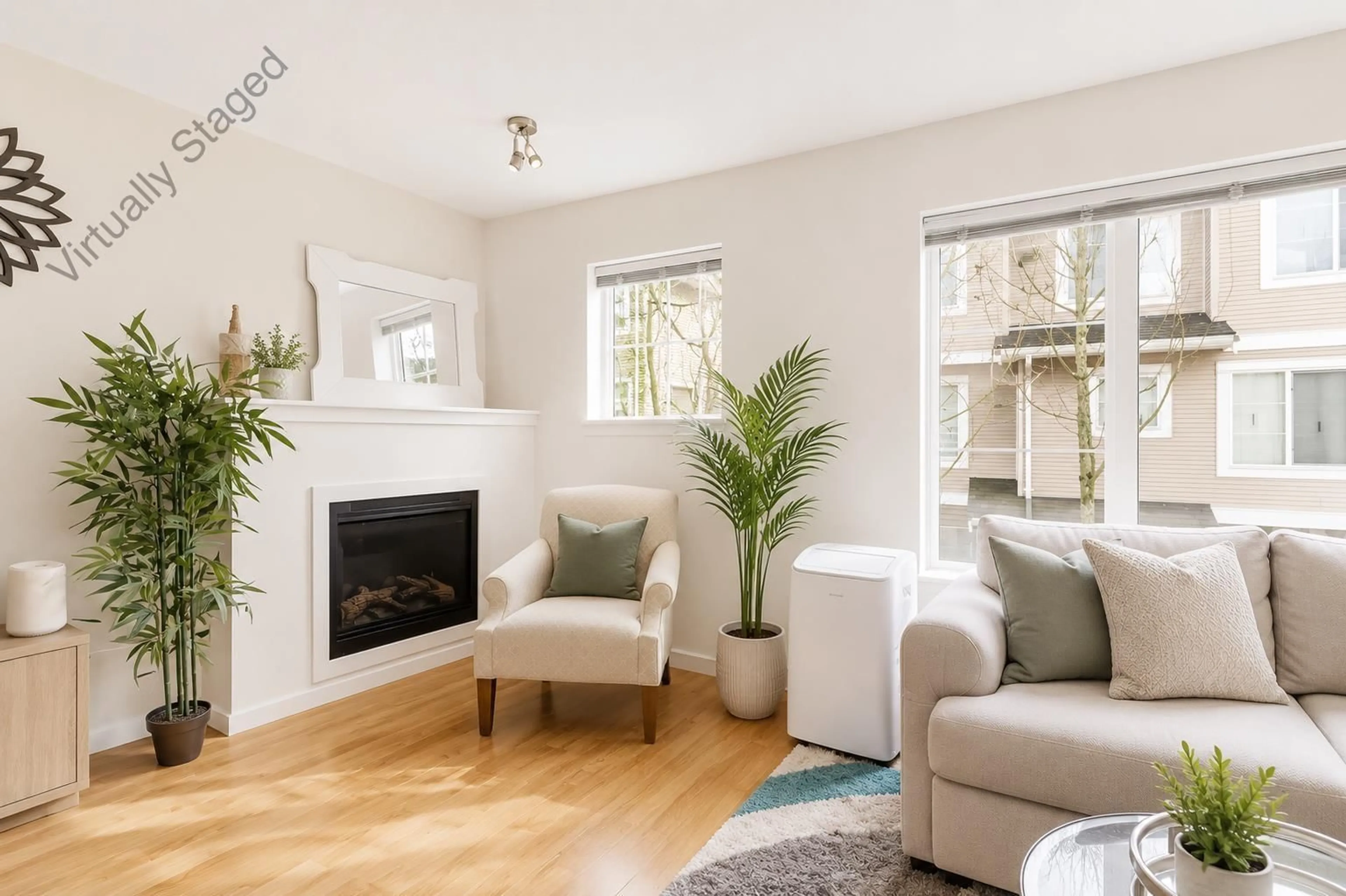 Living room with furniture, wood/laminate floor for 82 - 15155 62A AVENUE, Surrey British Columbia V3S8A6