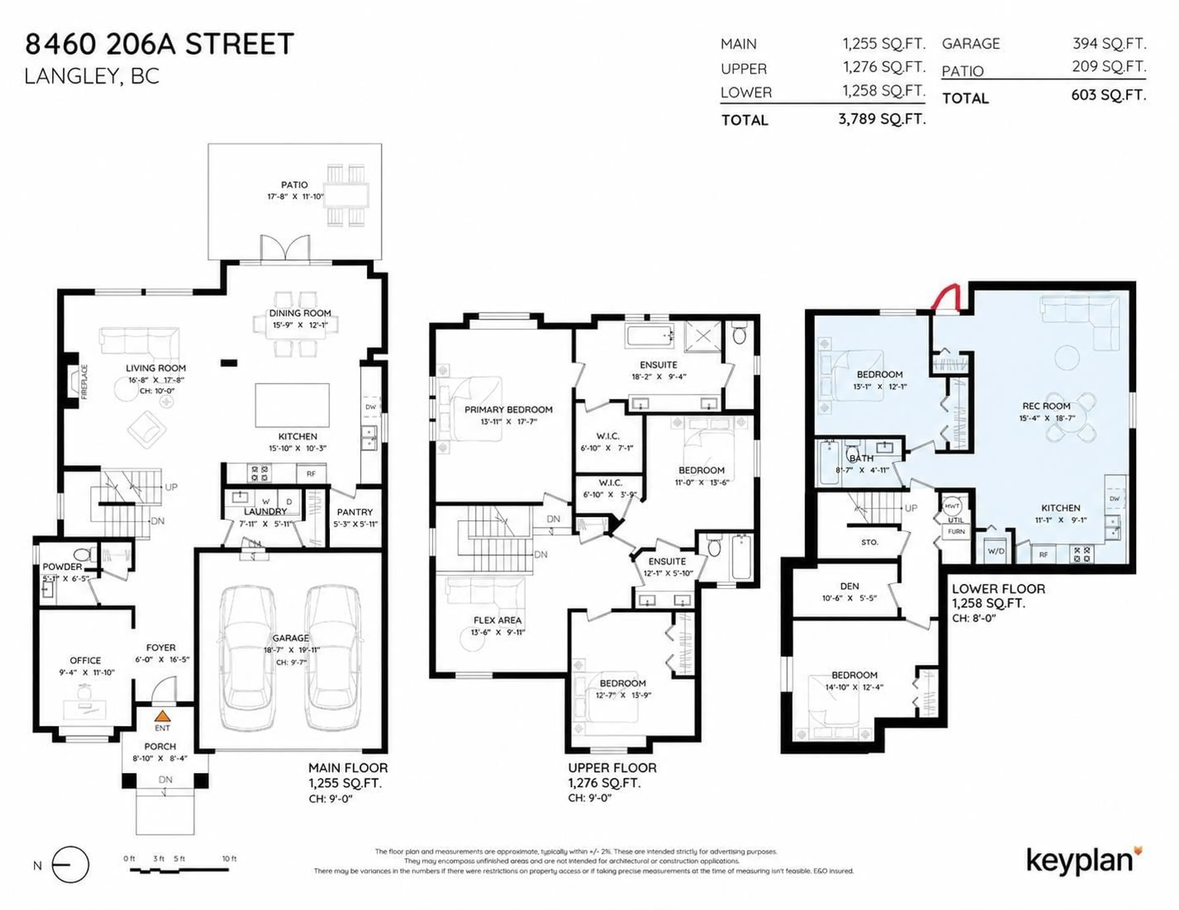 Floor plan for 8460 206A STREET, Langley British Columbia V2Y0S4