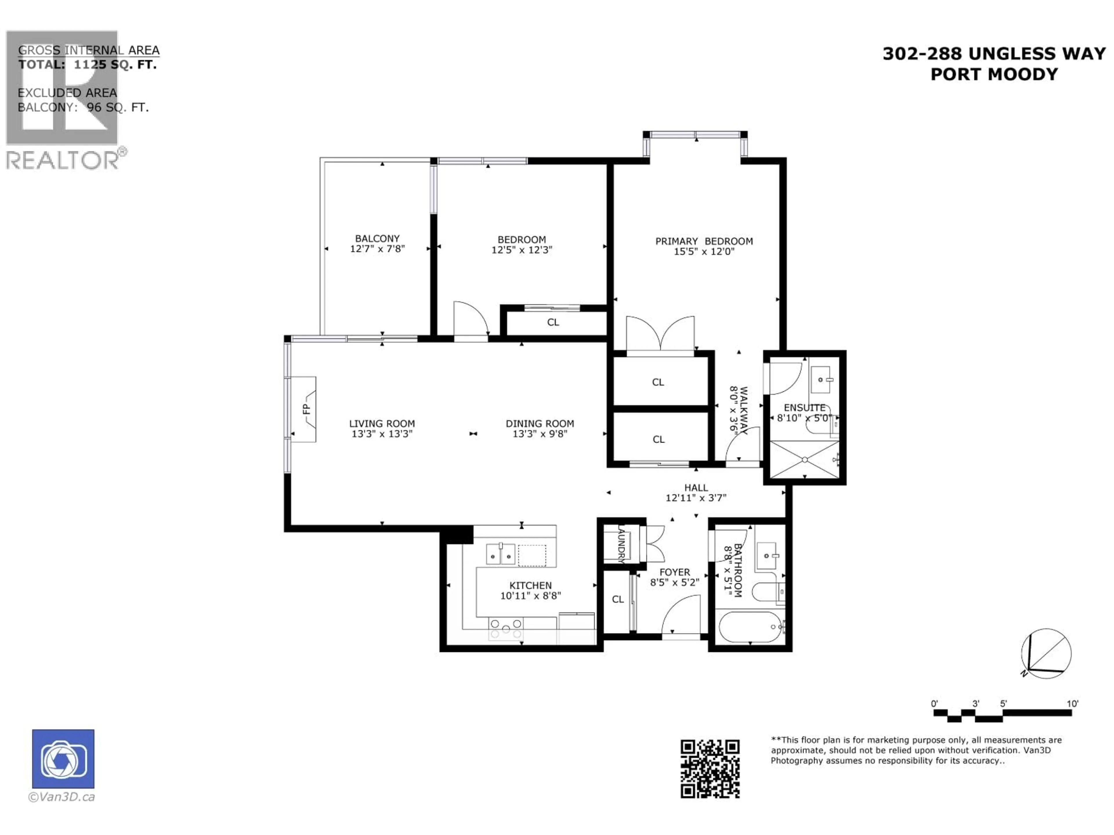 Floor plan for 302 - 288 UNGLESS WAY, Port Moody British Columbia V3H0C9