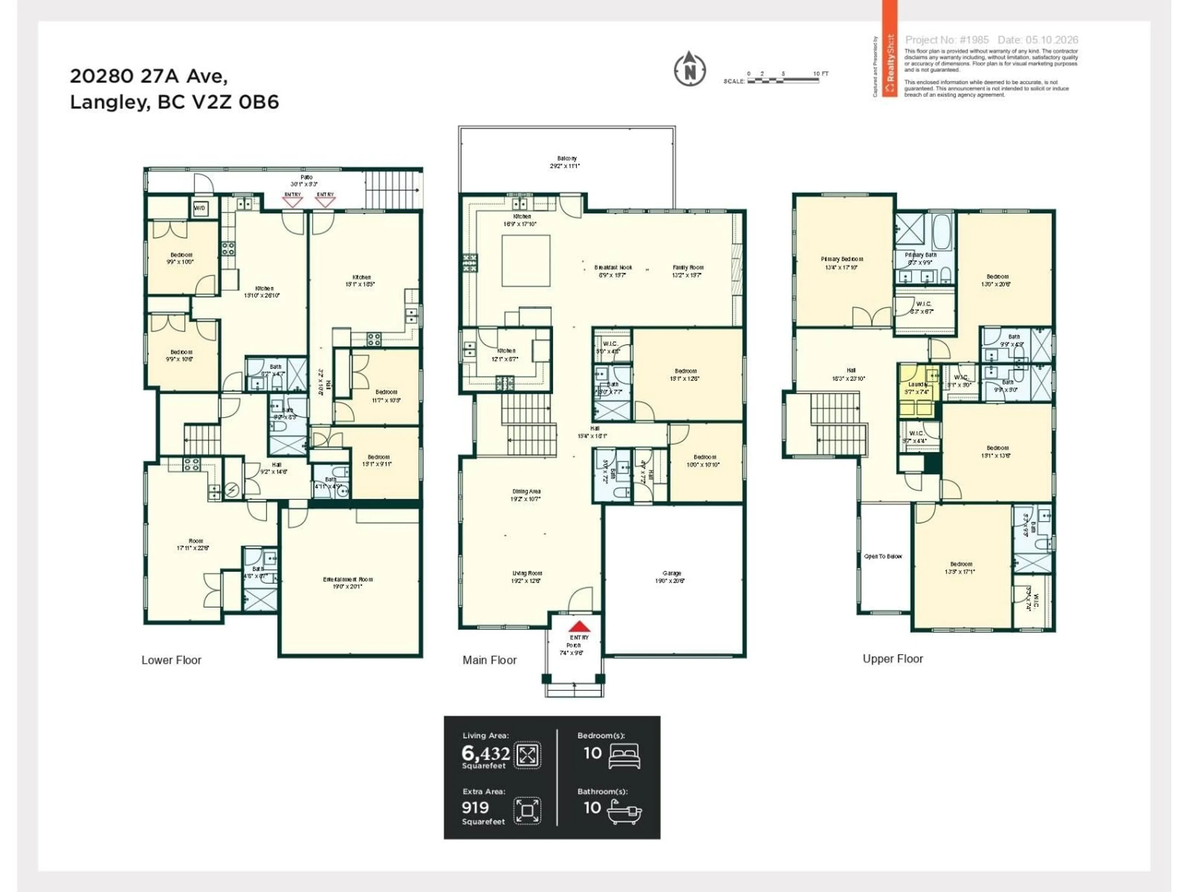 Floor plan for 20280 27A AVENUE, Langley British Columbia V2Z0B6