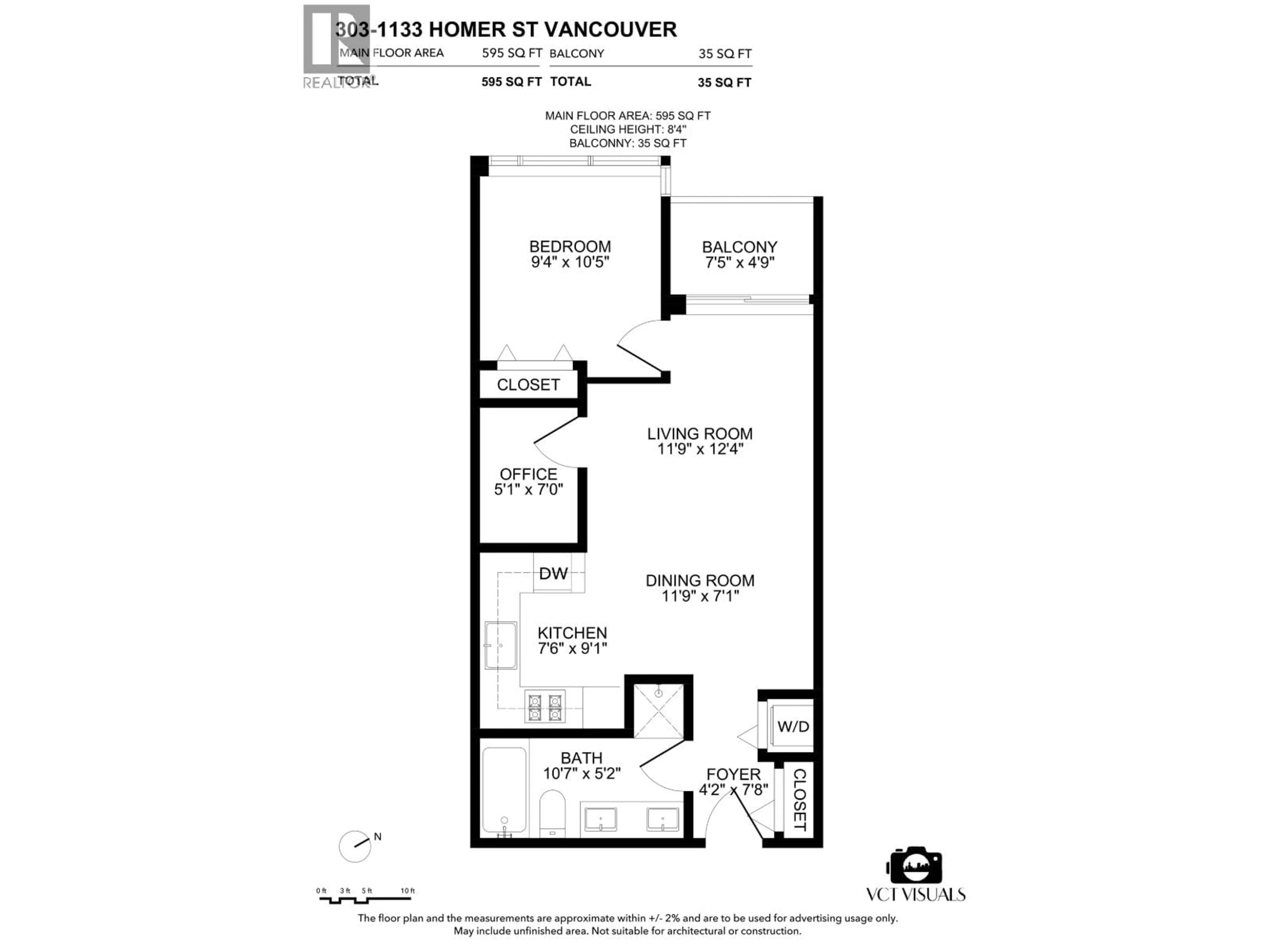 Floor plan for 303 - 1133 HOMER STREET, Vancouver British Columbia V6B0B1