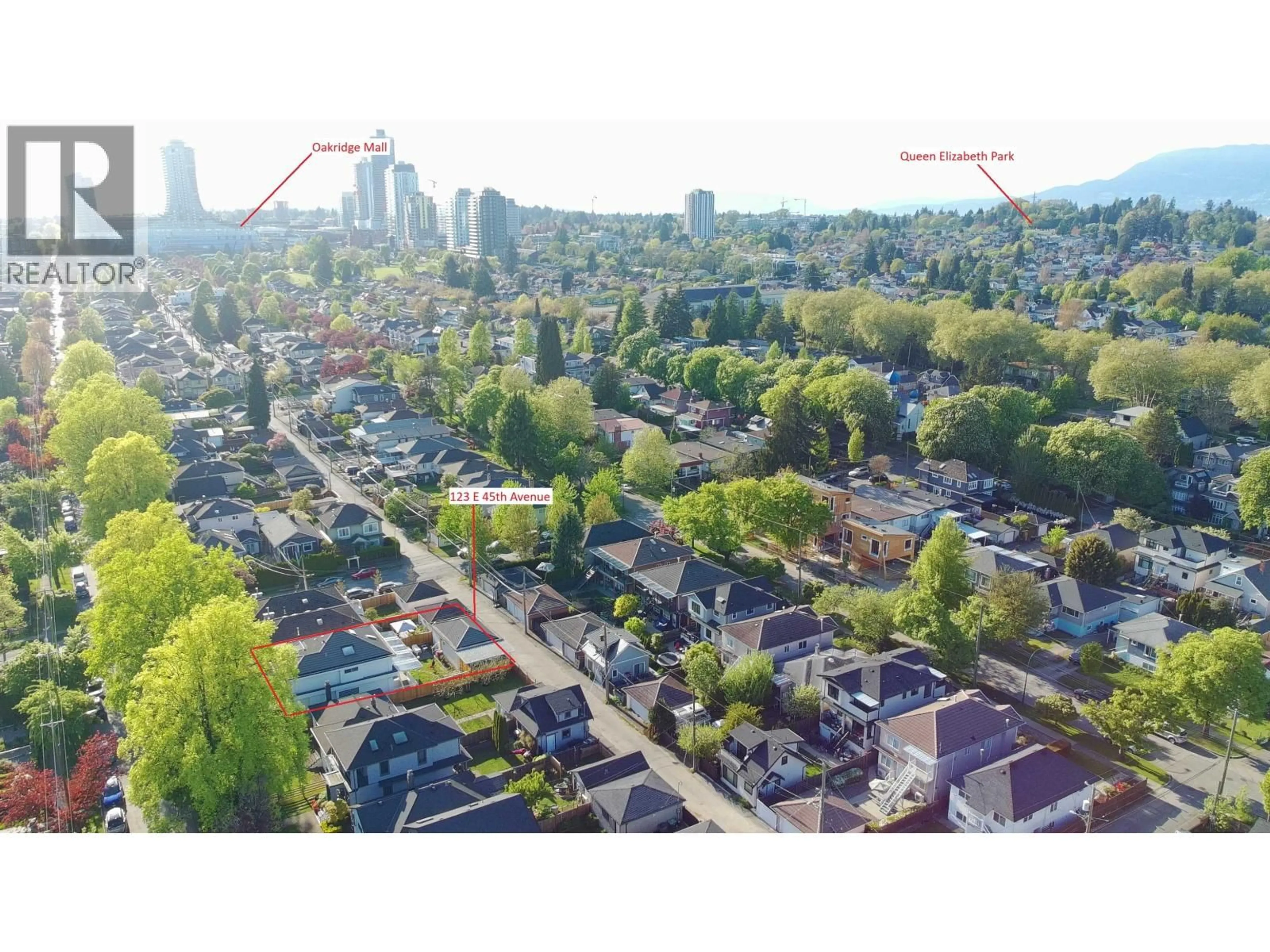 A pic from outside/outdoor area/front of a property/back of a property/a pic from drone, street for 123 45TH AVENUE, Vancouver British Columbia V5W1W8