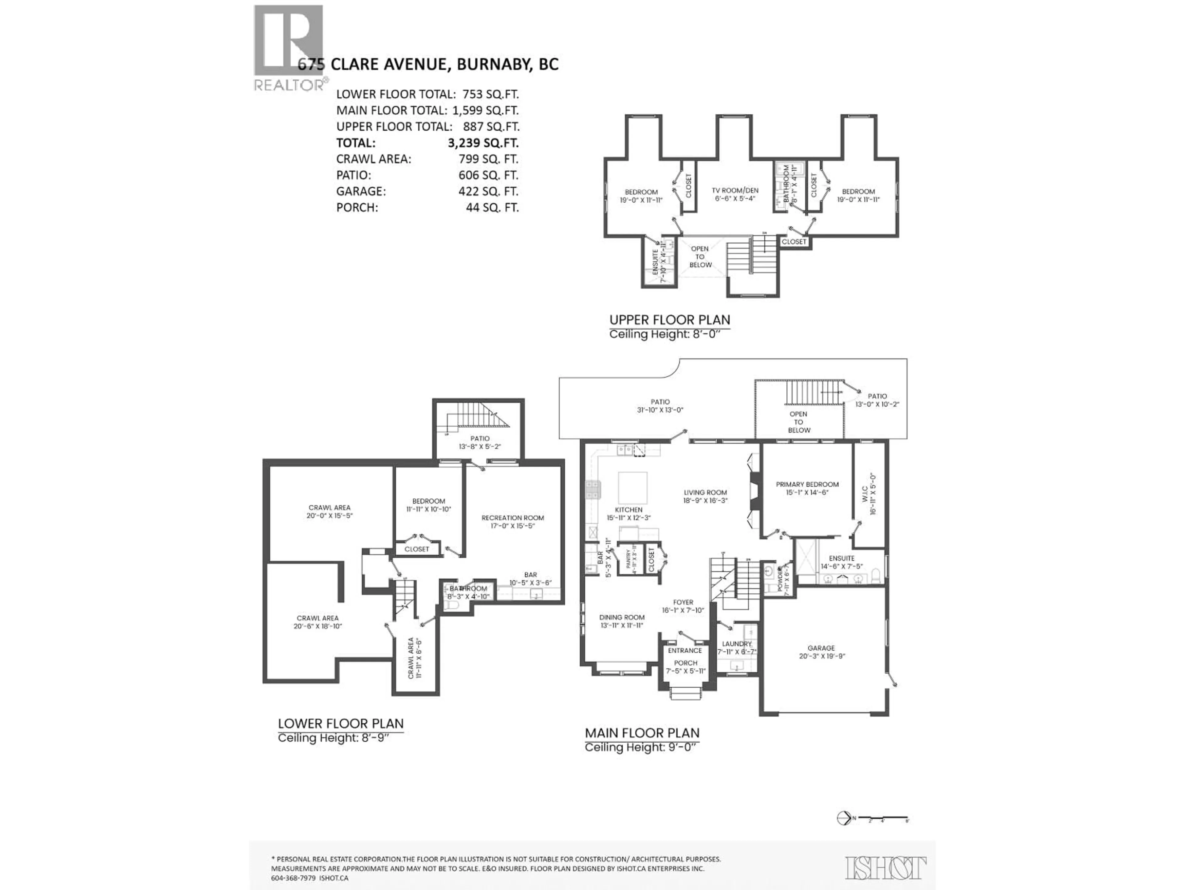 Floor plan for 675 CLARE AVENUE, Burnaby British Columbia V5B4L5