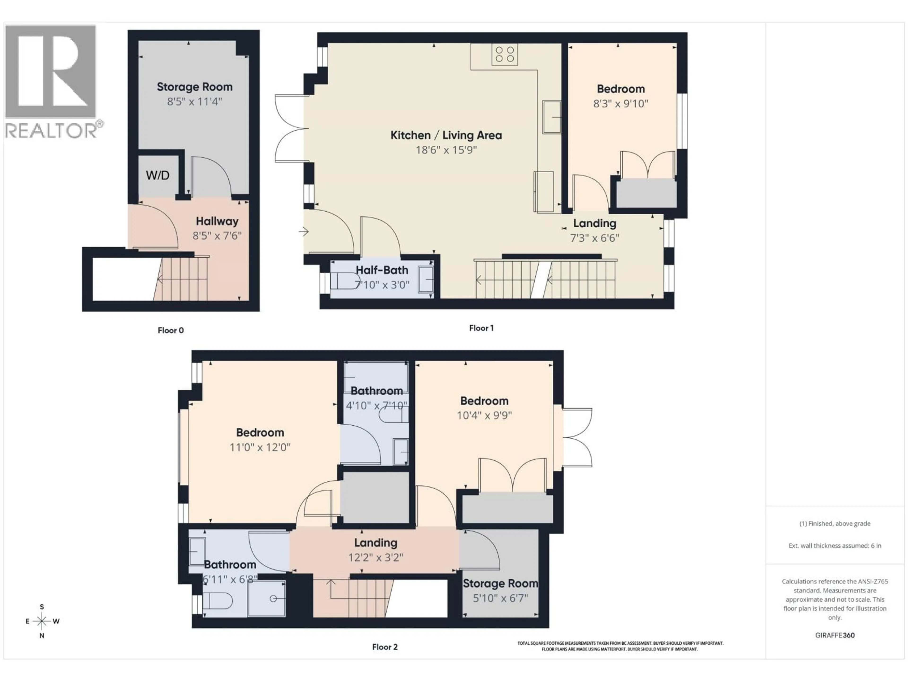 Floor plan for 23 - 7565 OAK STREET, Vancouver British Columbia V6P4A4
