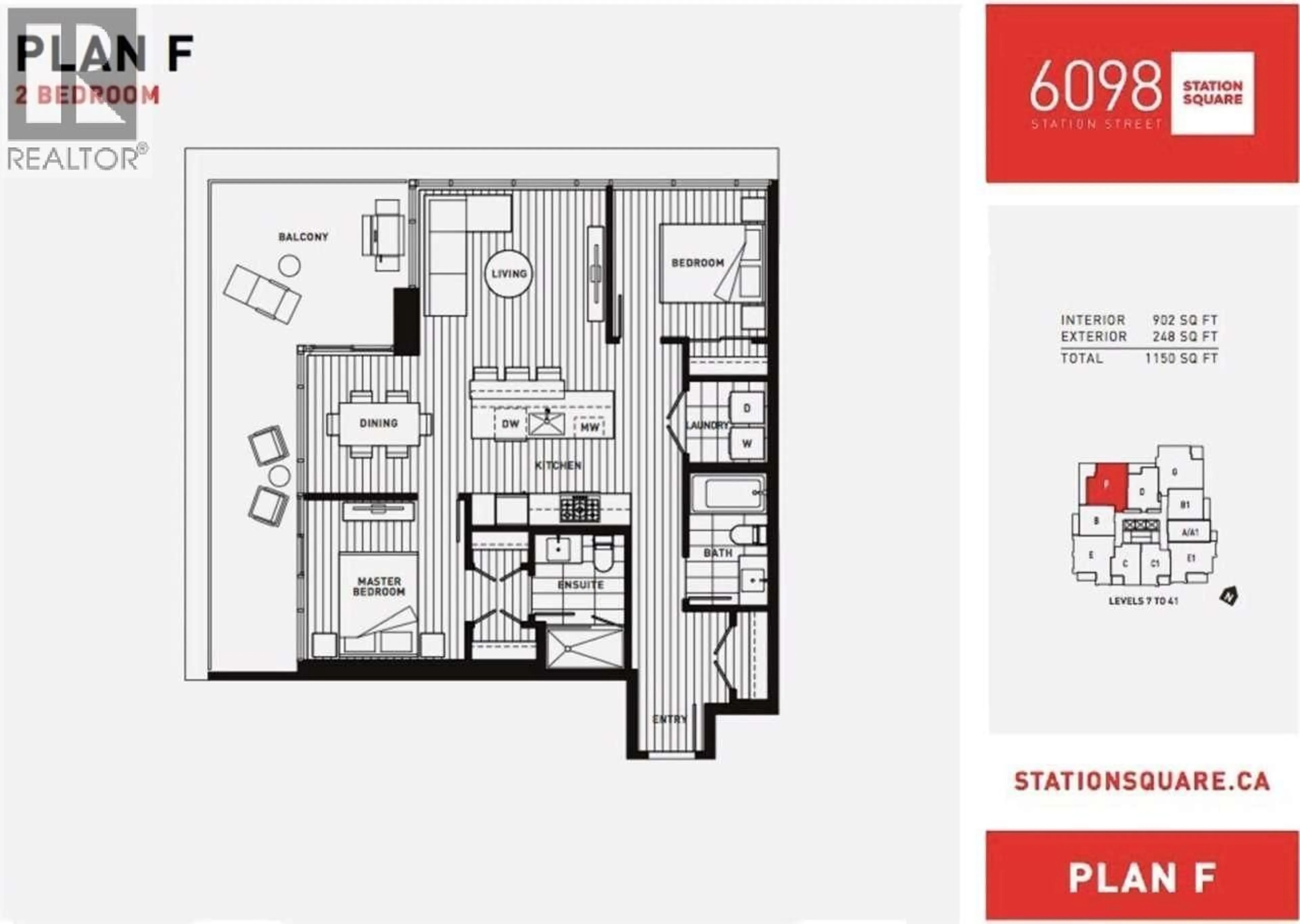 Floor plan for 1105 - 6098 STATION STREET, Burnaby British Columbia V5H0H4