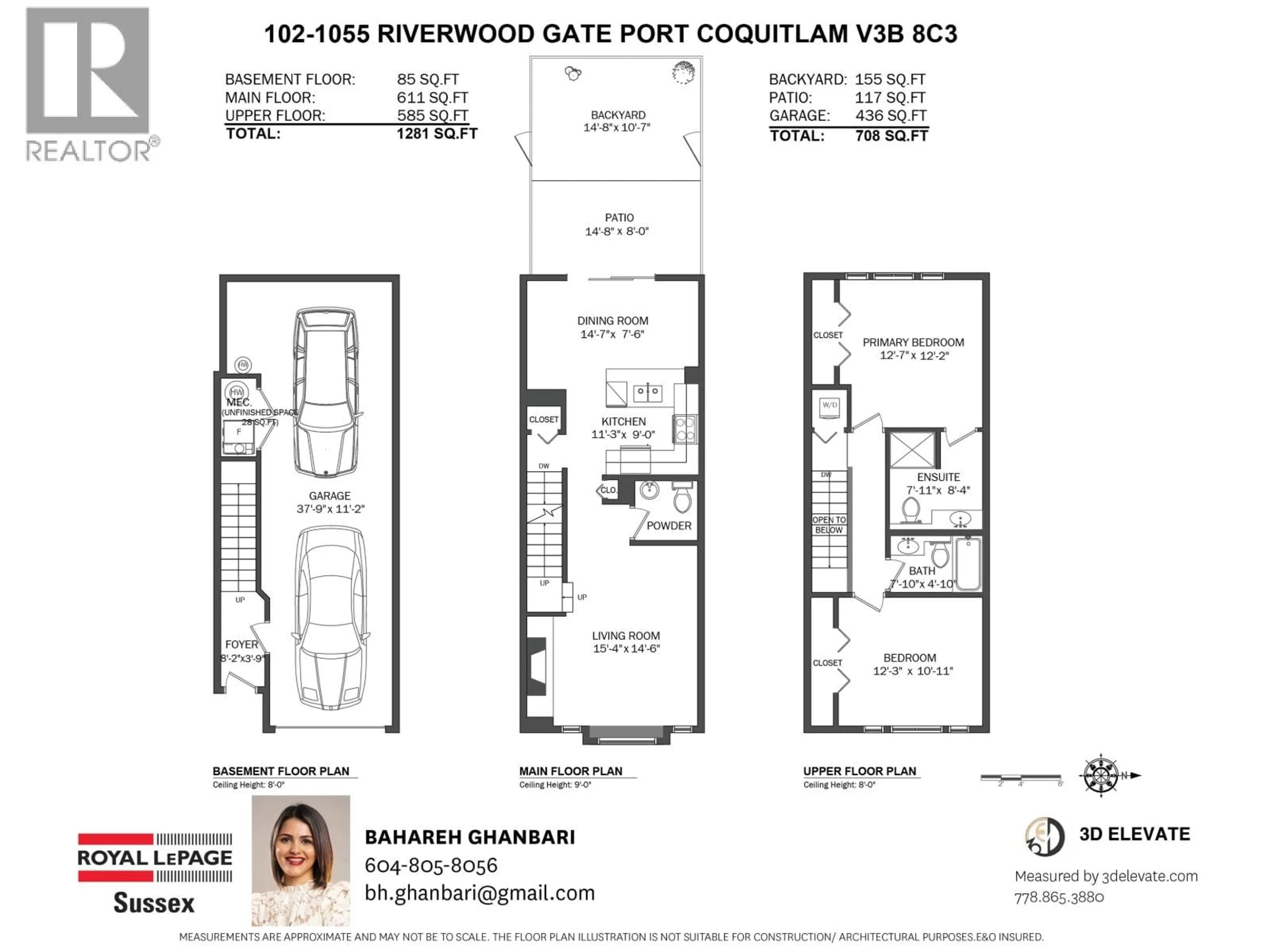 Floor plan for 102 - 1055 RIVERWOOD GATE, Port Coquitlam British Columbia V3B8C3