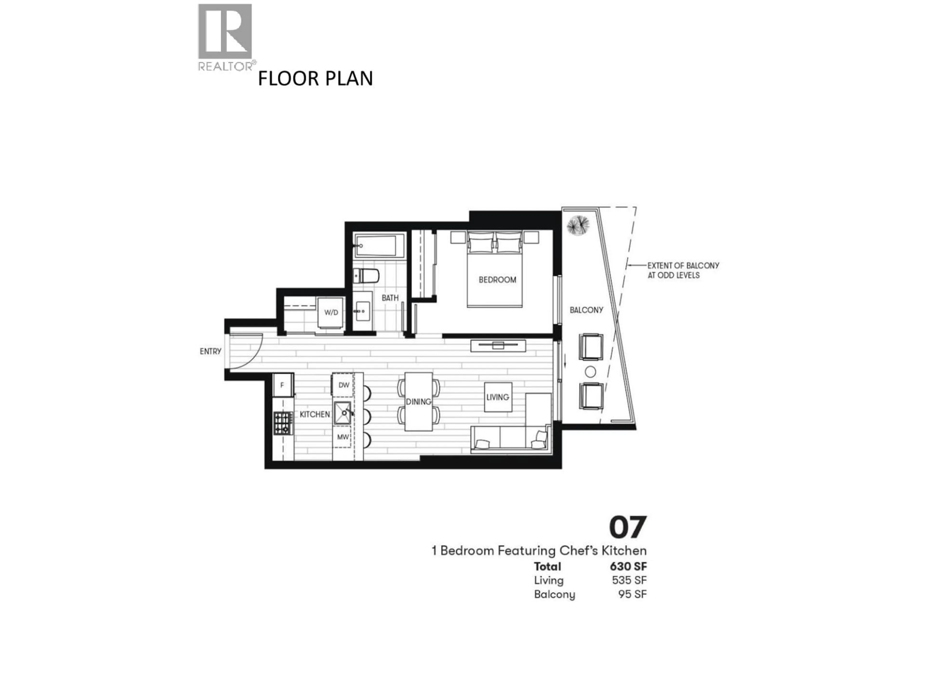 Floor plan for 2407 - 2181 MADISON AVENUE, Burnaby British Columbia V5C0N4
