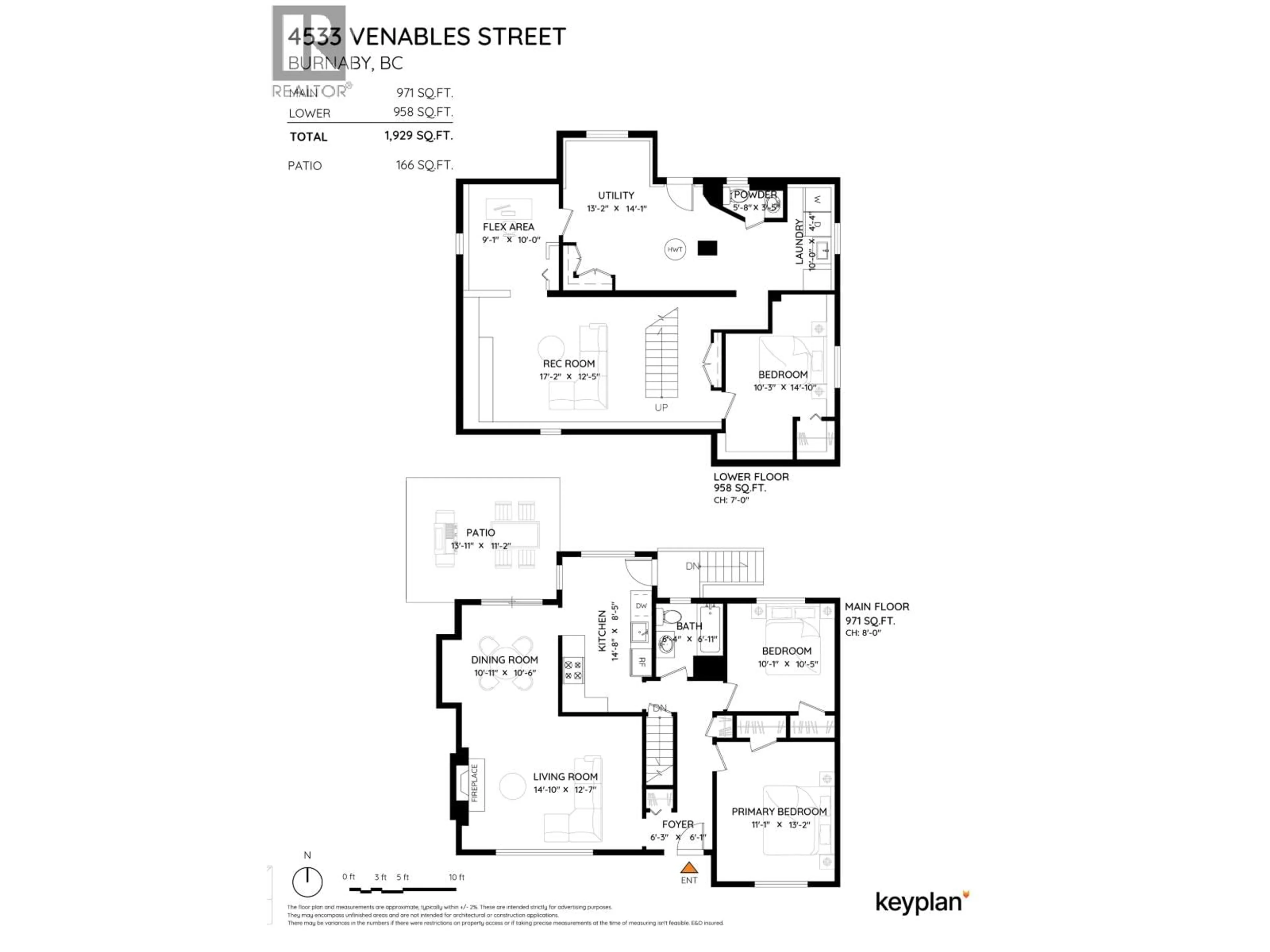 Floor plan for 4533 VENABLES STREET, Burnaby British Columbia V5C3A6