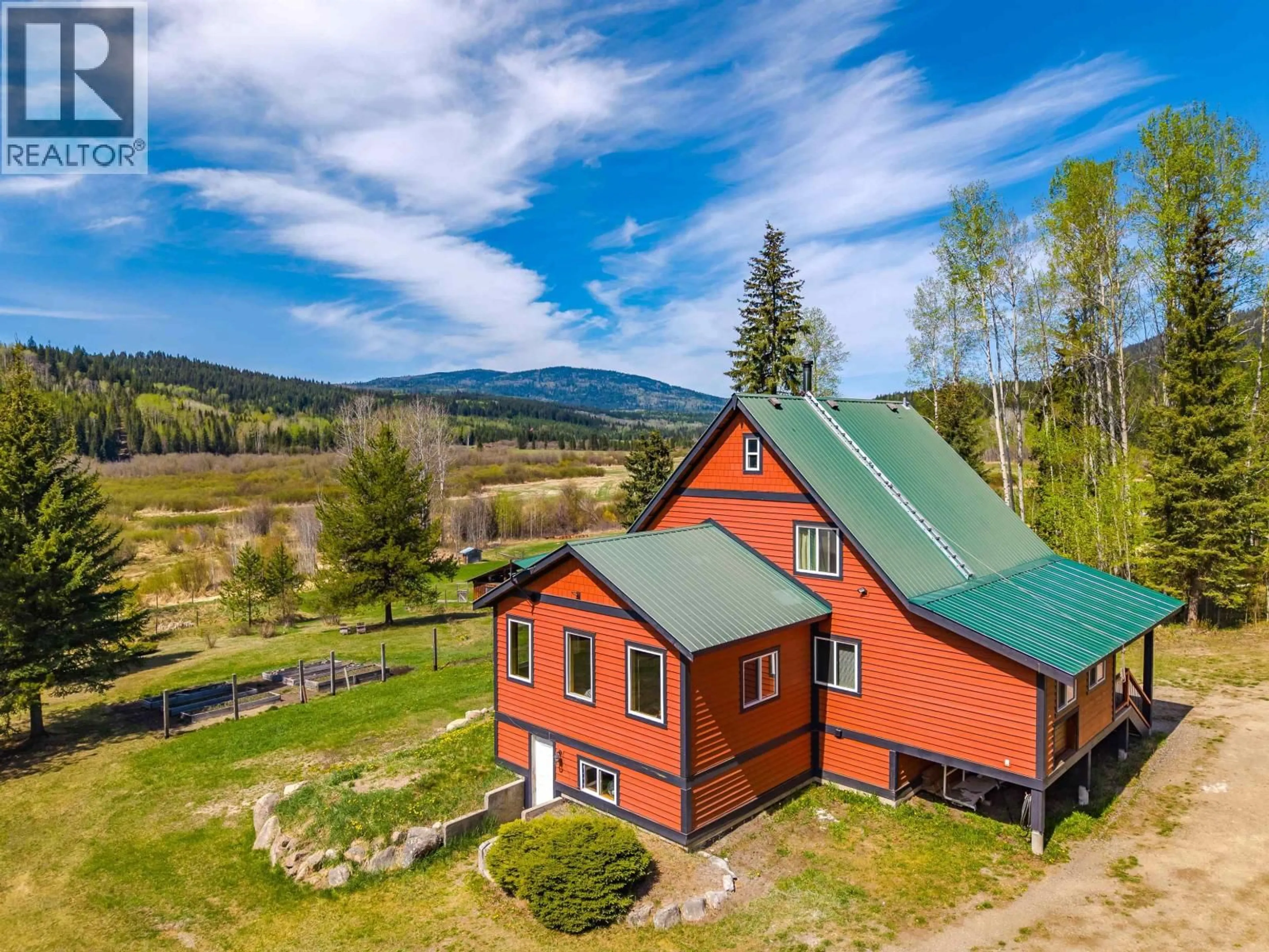A pic from outside/outdoor area/front of a property/back of a property/a pic from drone, mountain view for 3382 BRADLEY CREEK ROAD, Forest Grove British Columbia V0K1M0