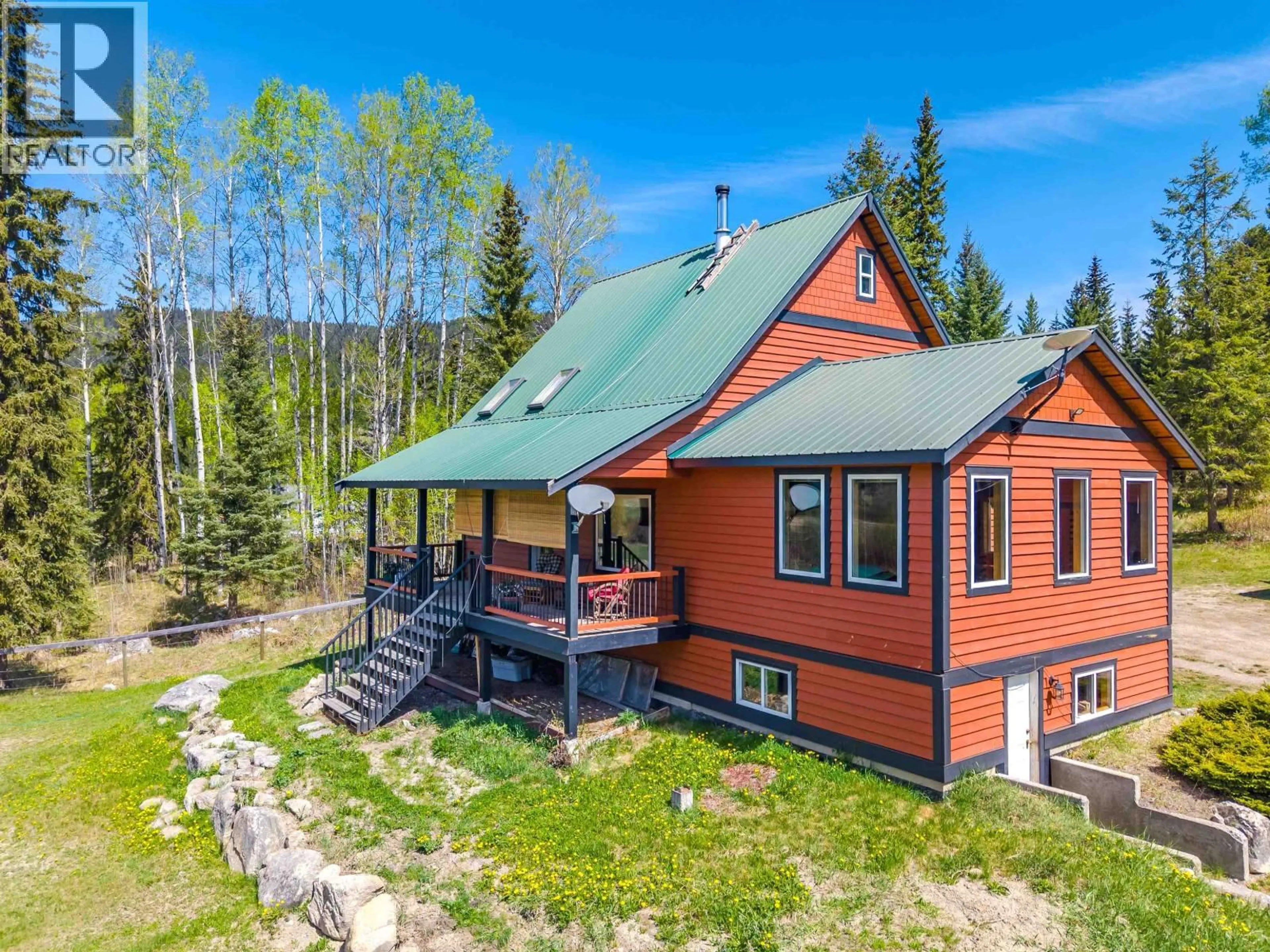 A pic from outside/outdoor area/front of a property/back of a property/a pic from drone, mountain view for 3382 BRADLEY CREEK ROAD, Forest Grove British Columbia V0K1M0