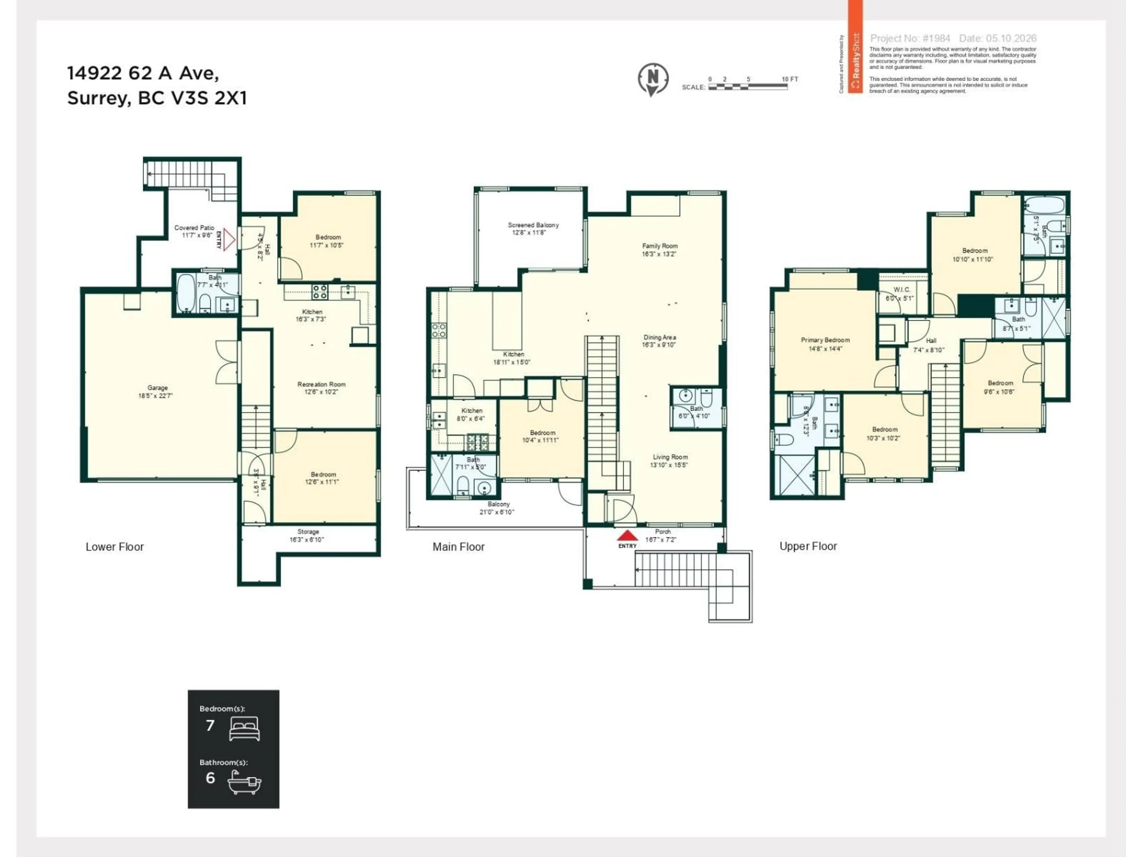 Floor plan for 14922 62A AVENUE, Surrey British Columbia V3S2X1