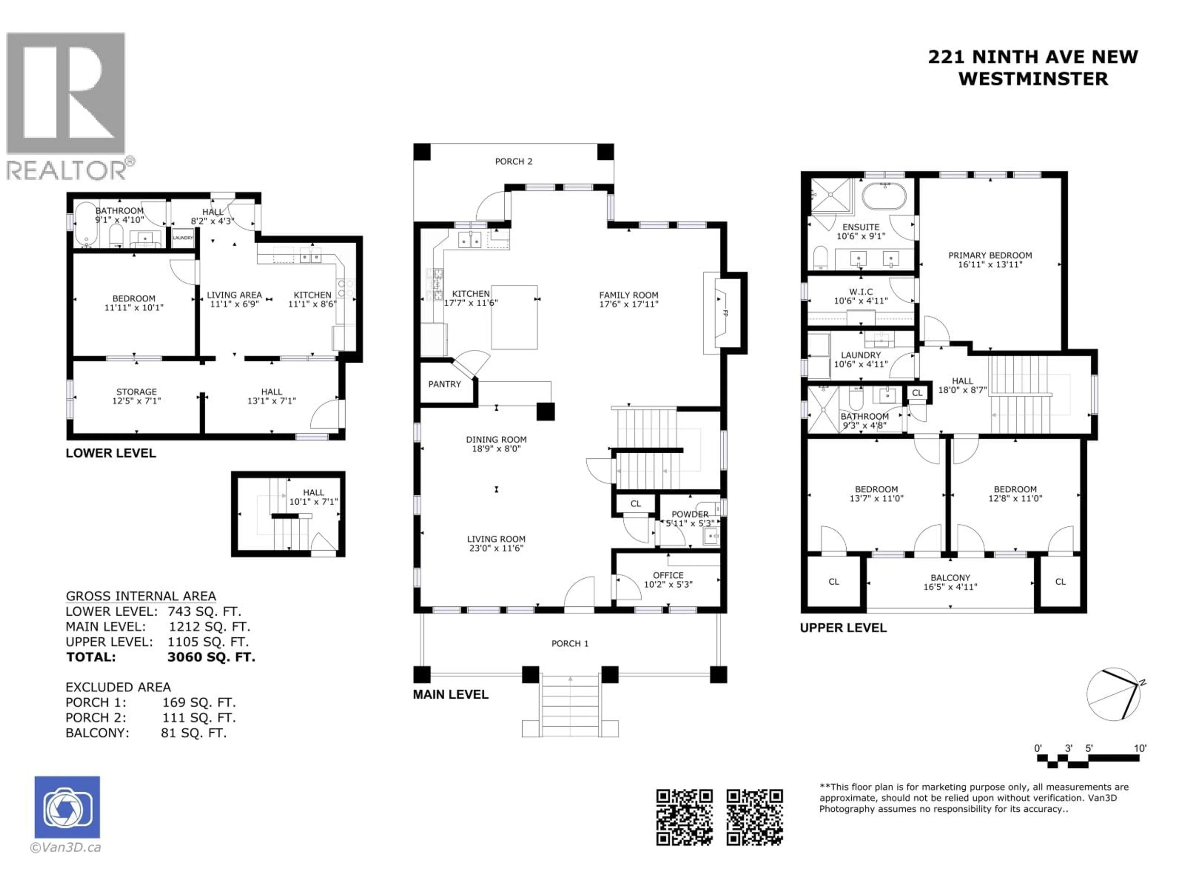 Floor plan for 221 NINTH AVENUE, New Westminster British Columbia V3L2A2