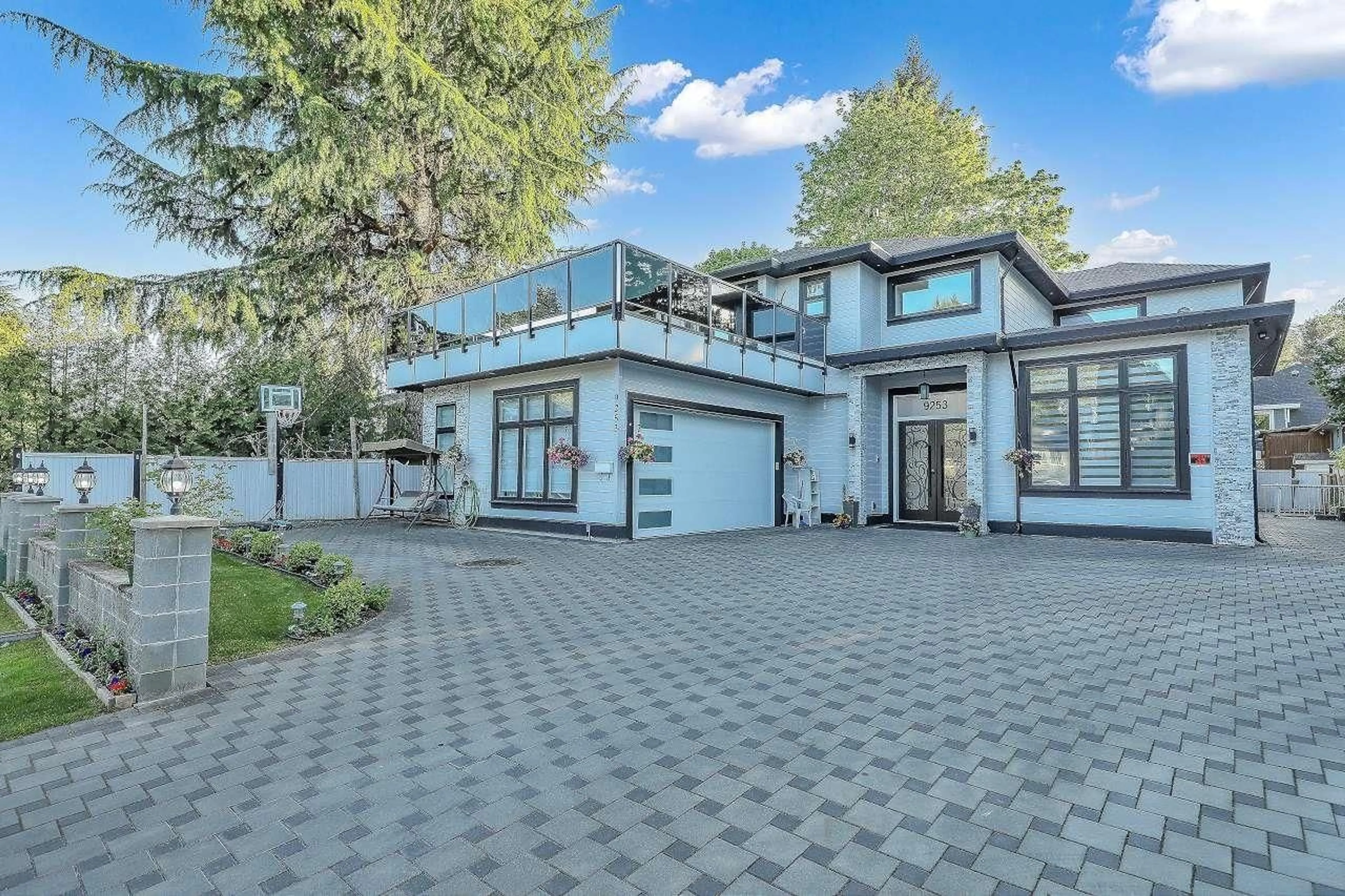 Home with brick exterior material, street for 9253 PRINCE CHARLES BOULEVARD, Surrey British Columbia V3V1S4