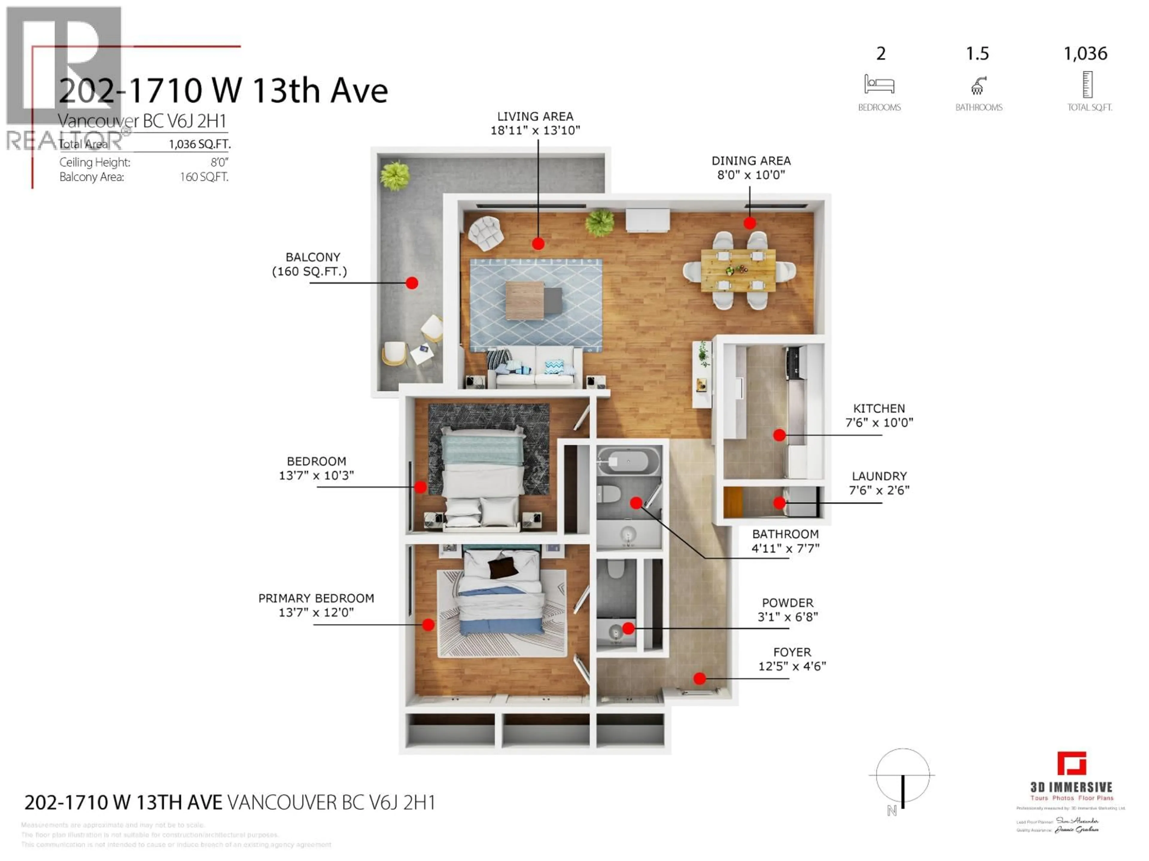 Floor plan for 202 - 1710 13TH AVENUE, Vancouver British Columbia V6J2H1