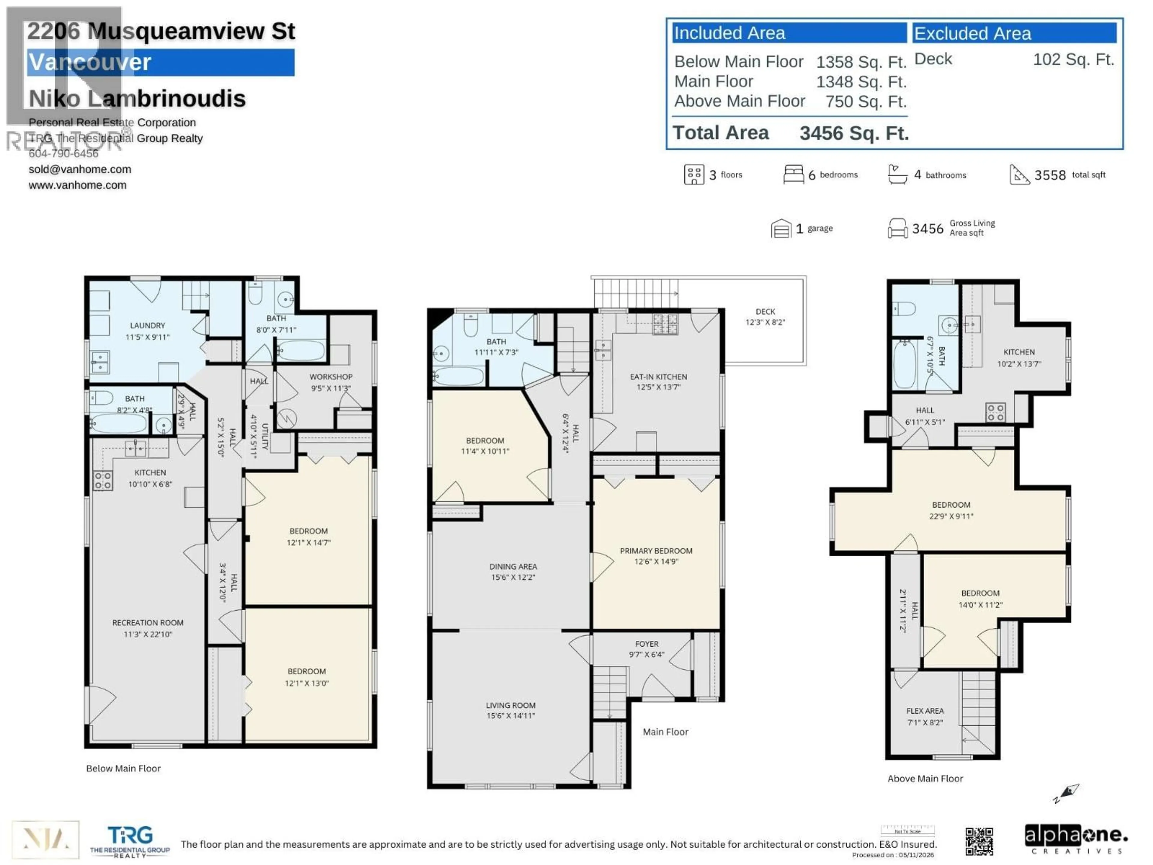 Floor plan for 2206 MUSQUEAMVIEW STREET, Vancouver British Columbia V6K4G9