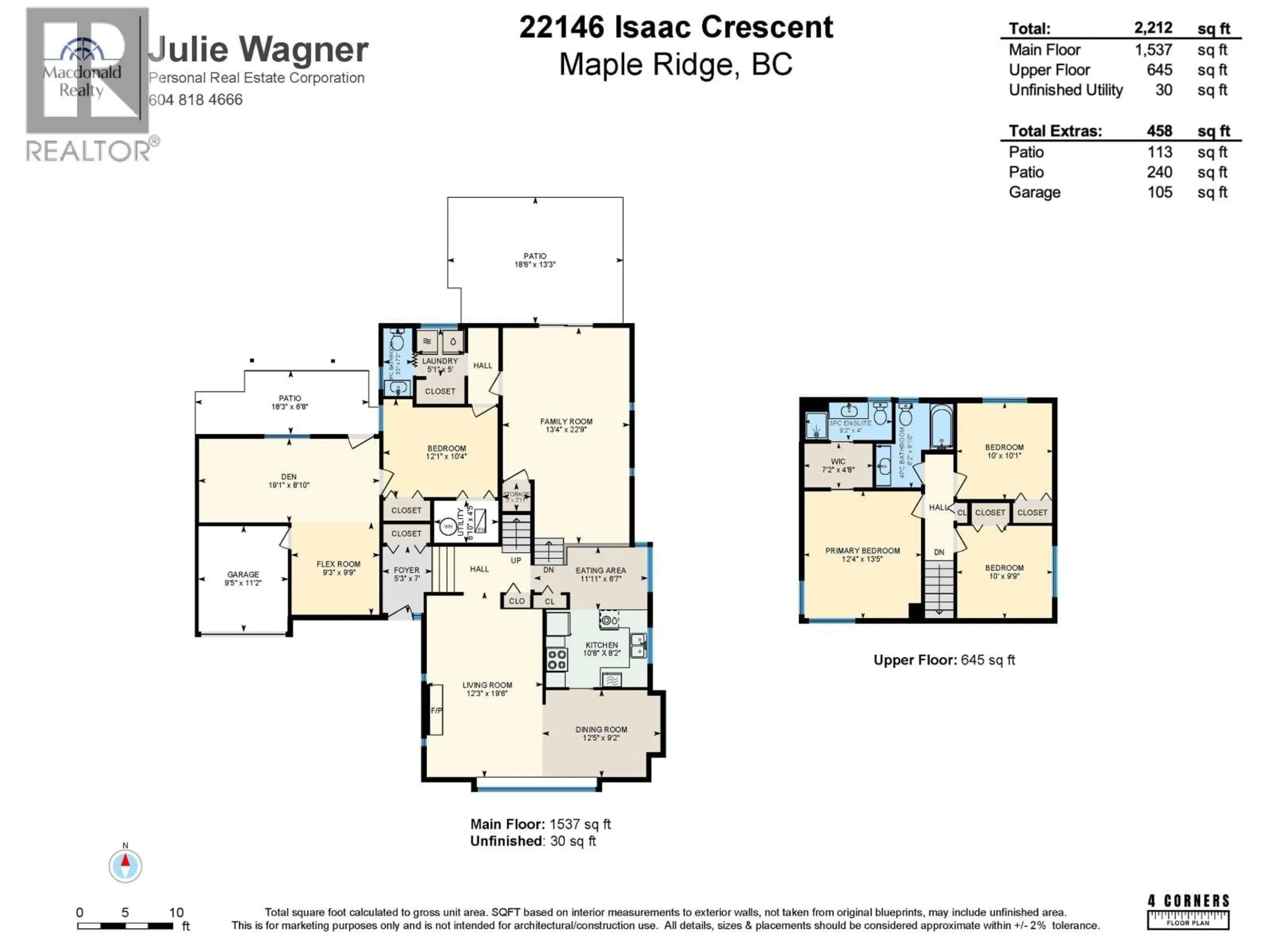 Floor plan for 22146 ISAAC CRESCENT, Maple Ridge British Columbia V2X0W2