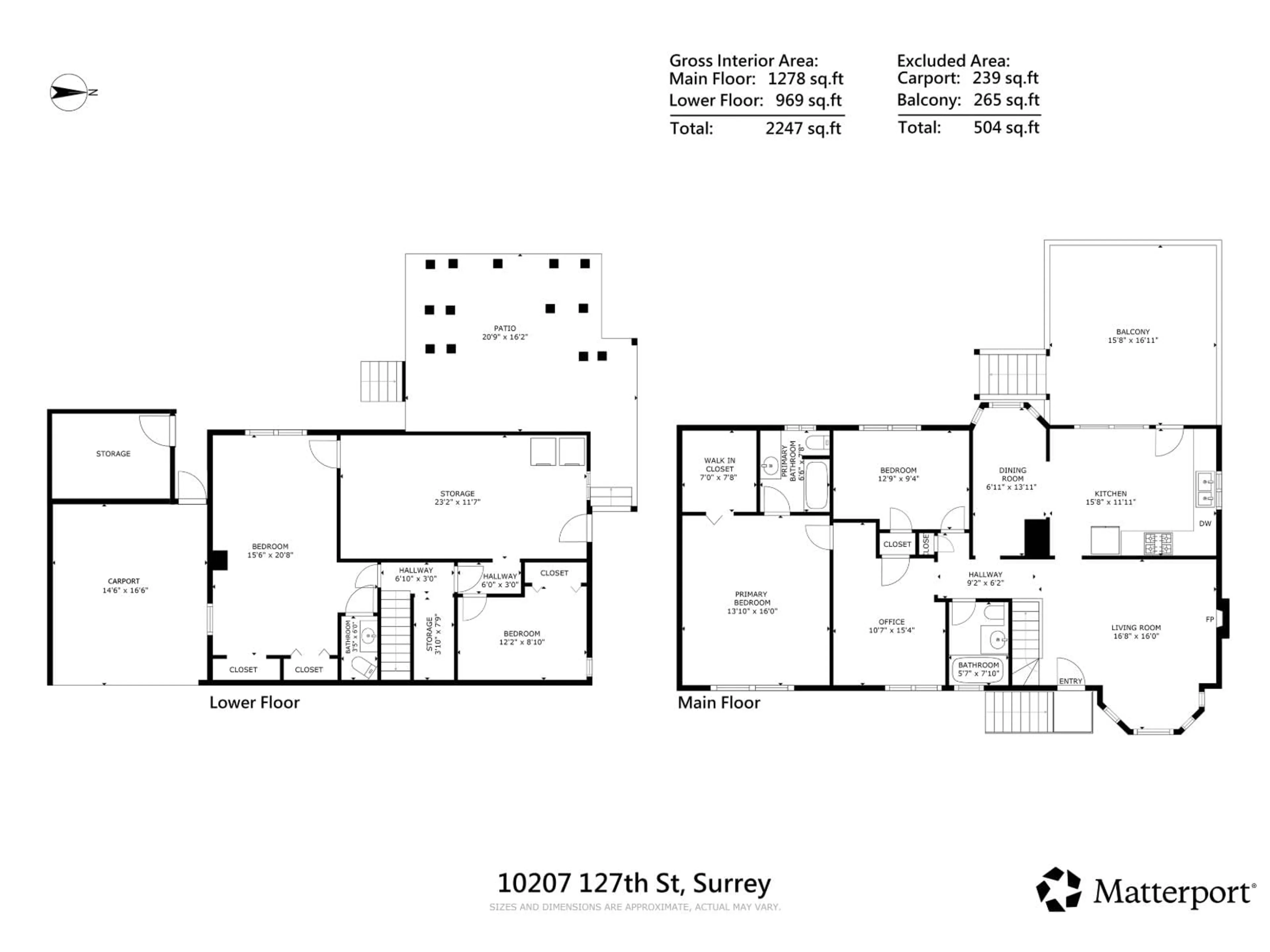 Floor plan for 10207 127 STREET, Surrey British Columbia V3V5J8