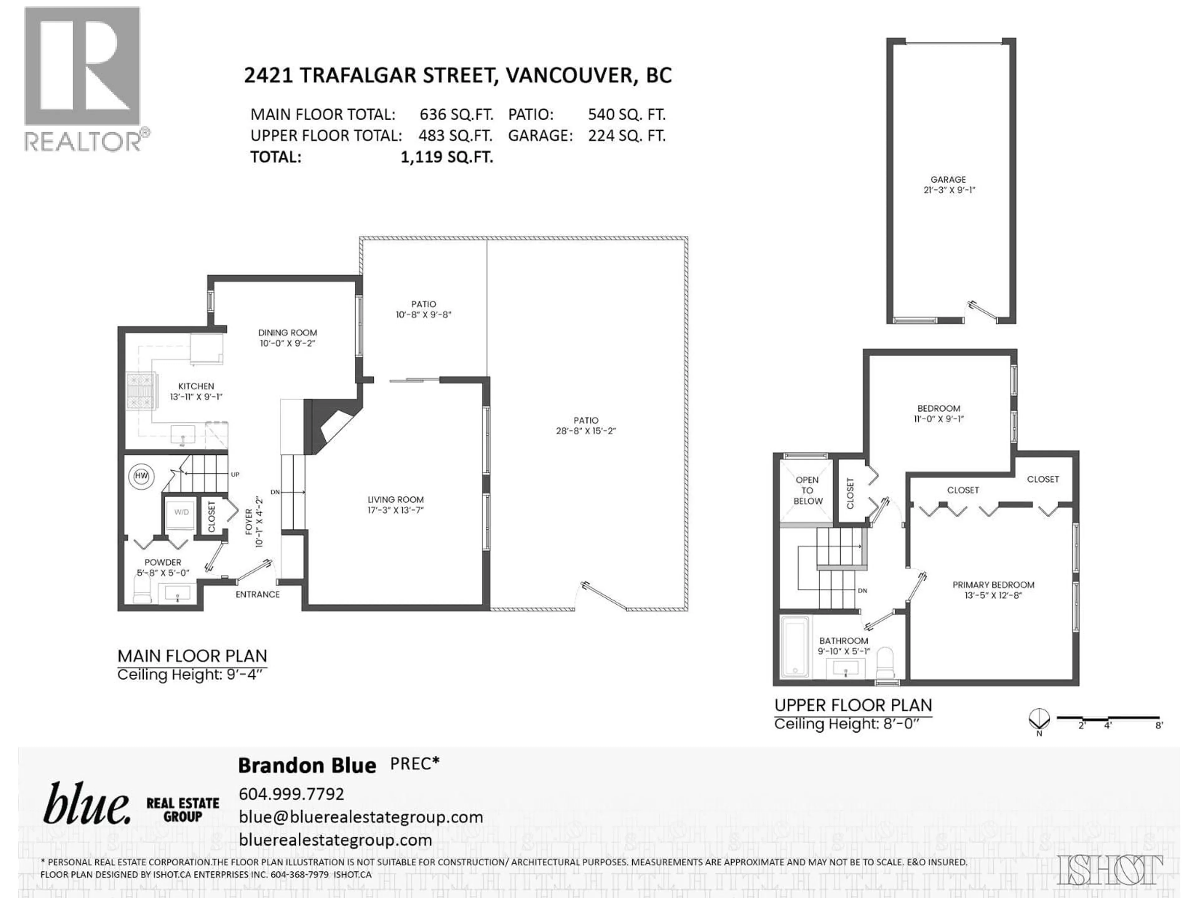 Floor plan for 2421 TRAFALGAR STREET, Vancouver British Columbia V6K3T2